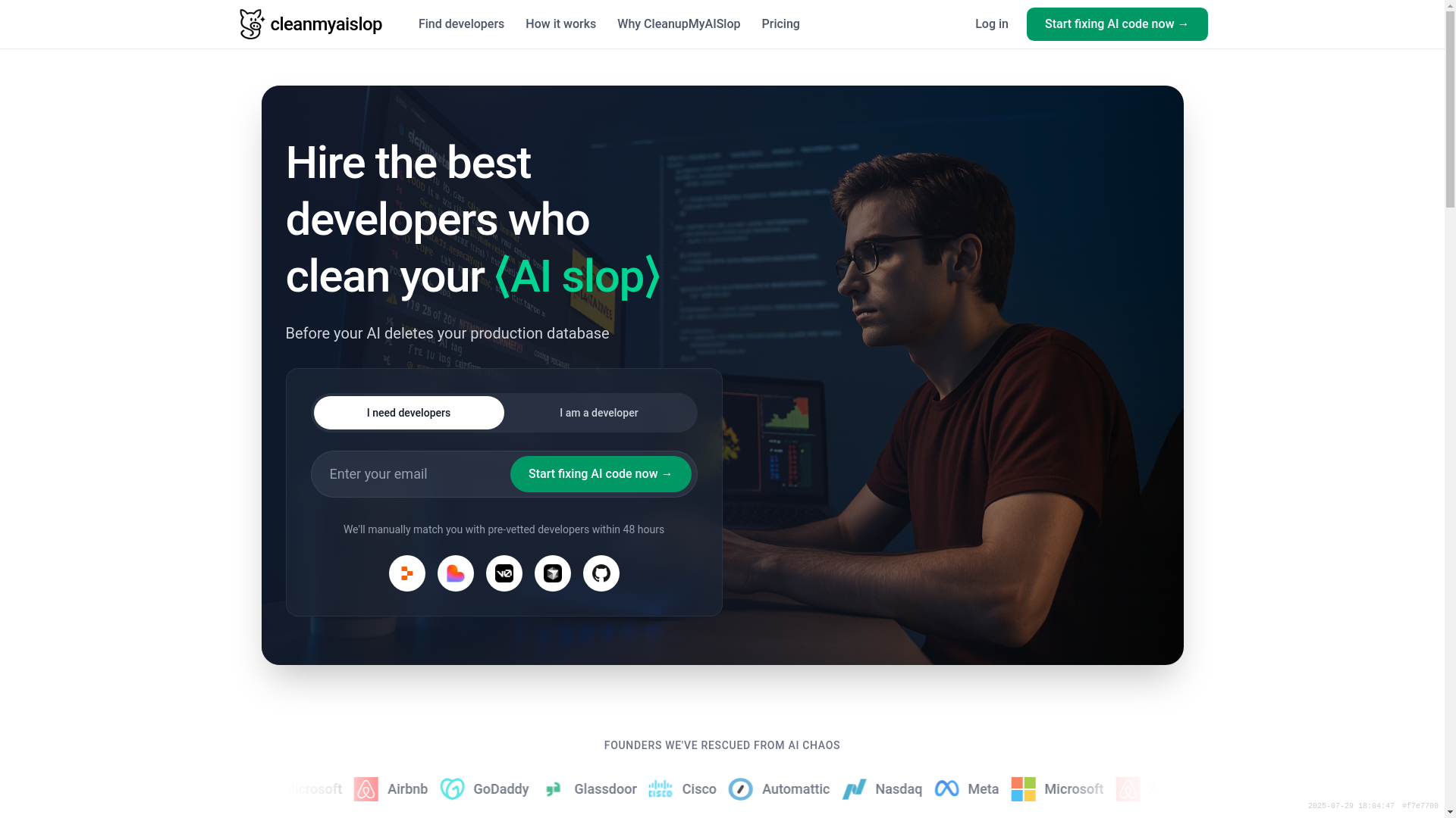 website screenshot of https://cleanmyaislop.pages.dev/