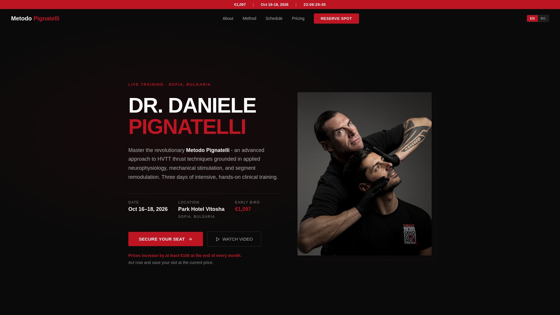 website screenshot of https://metodopignatelli.bg