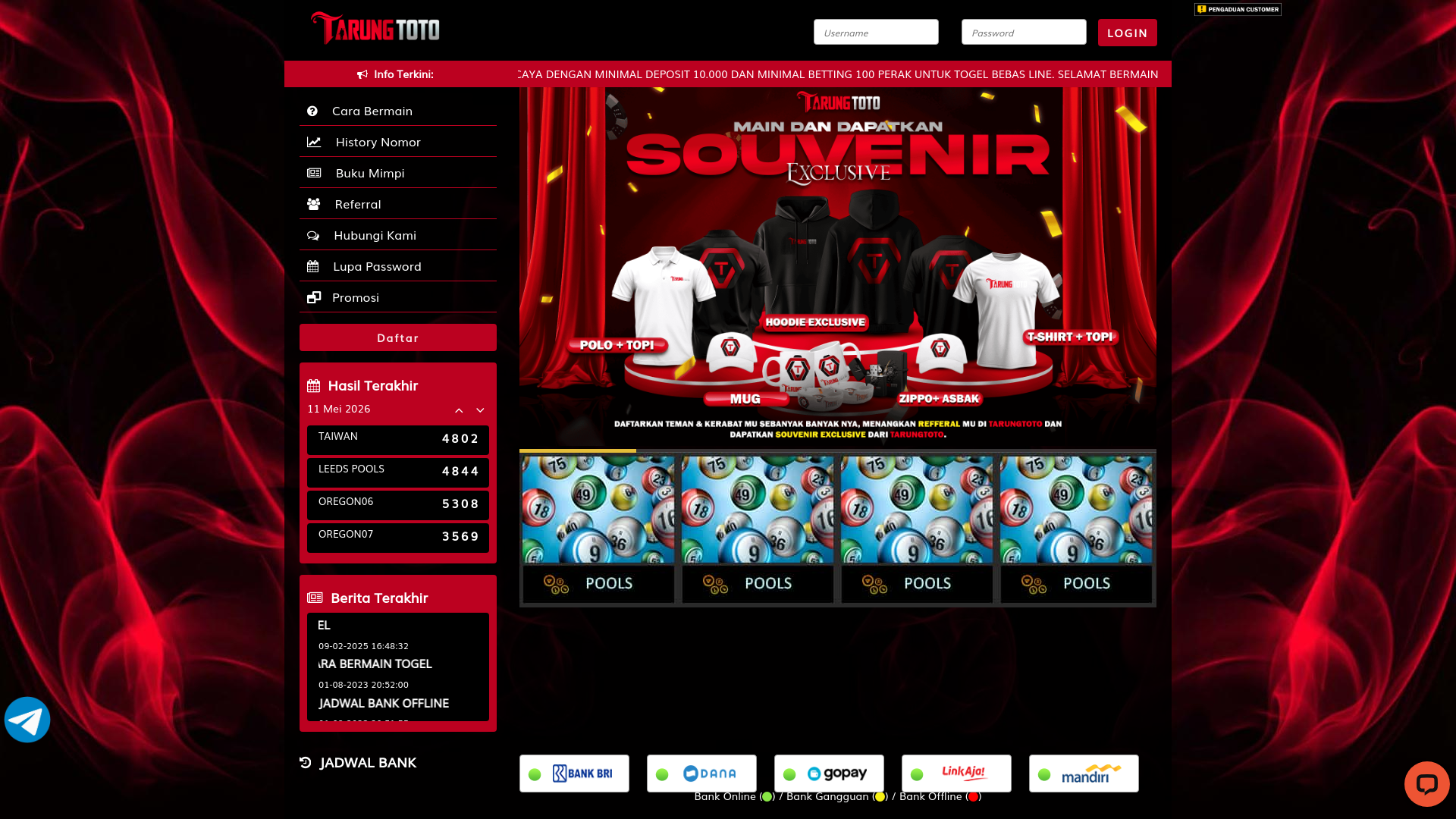 website screenshot of https://tarungjos.life/