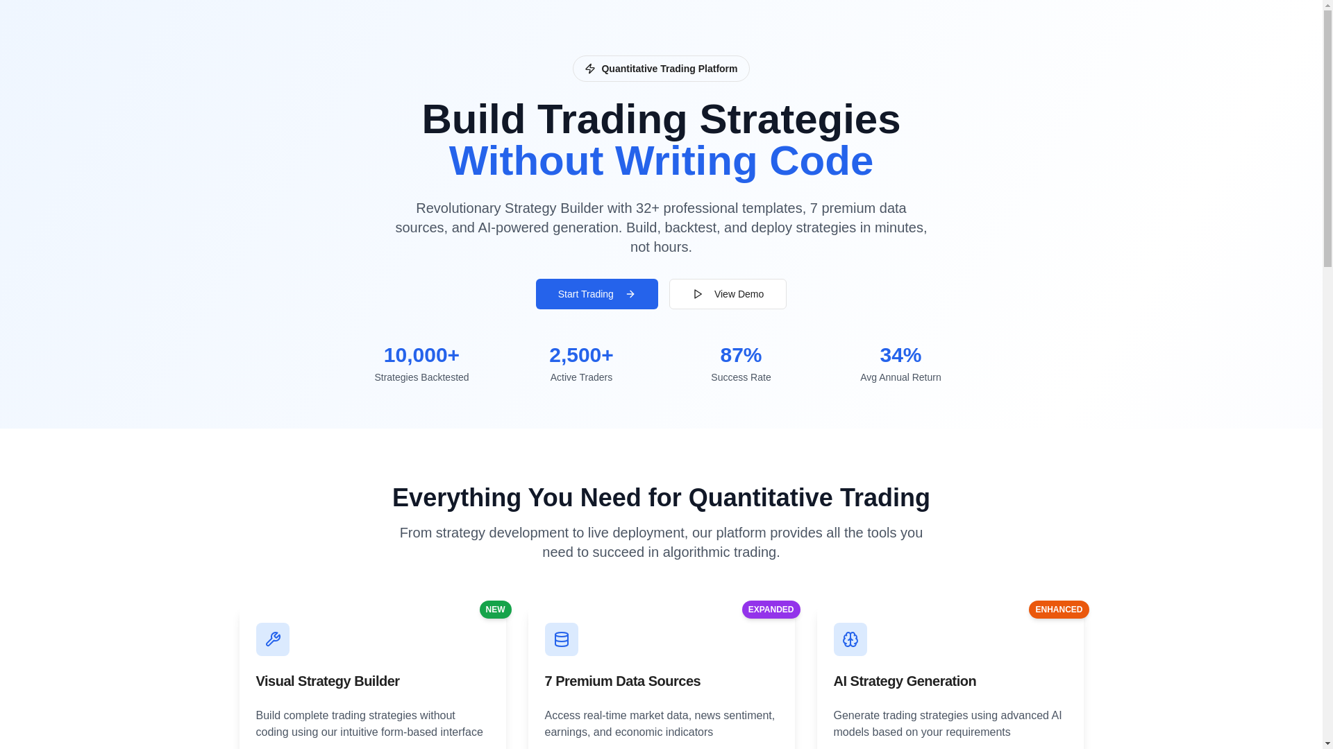 website screenshot of https://quant41.com/