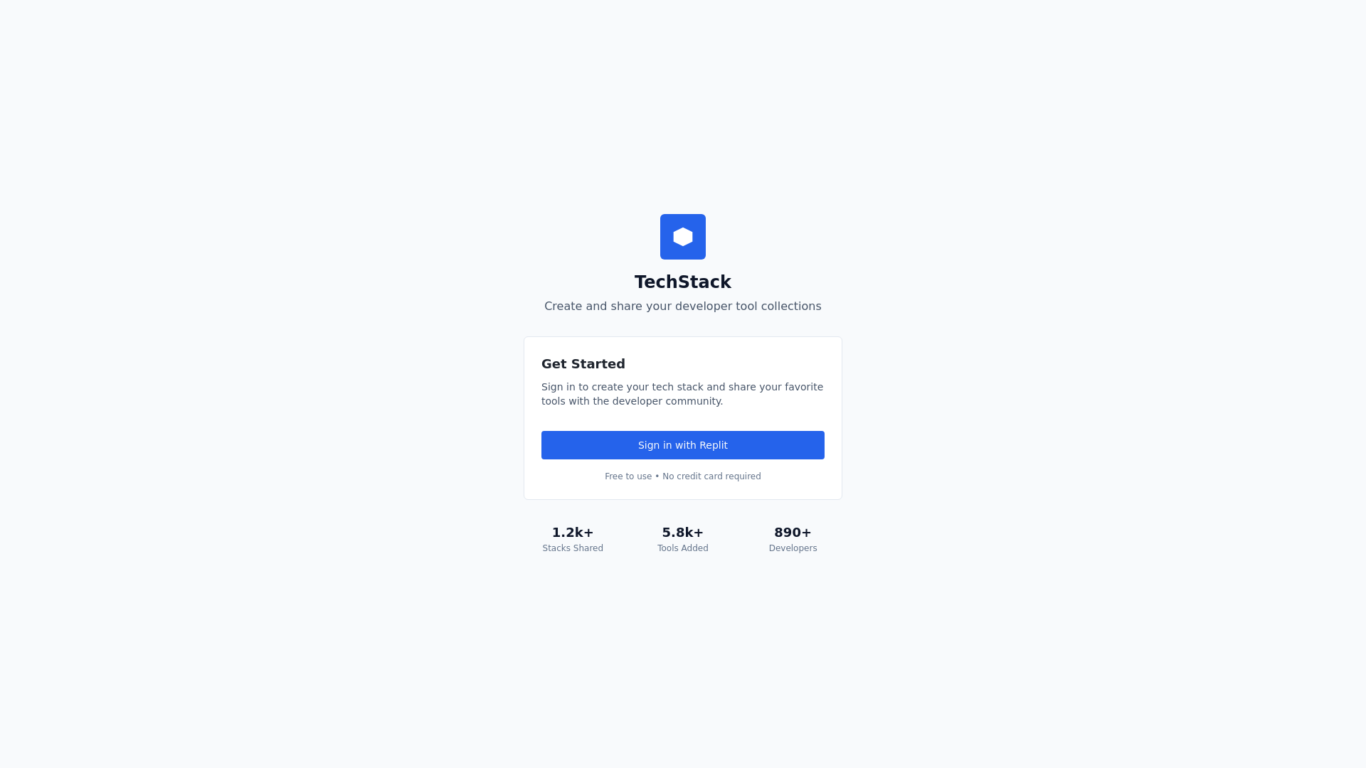 website screenshot of https://teckstack.app/