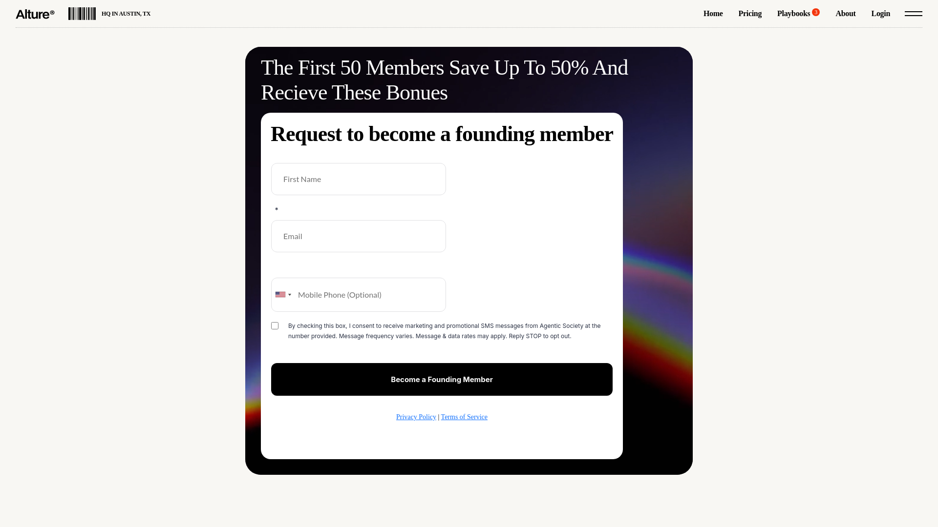 website screenshot of https://agentceoclub.ai/