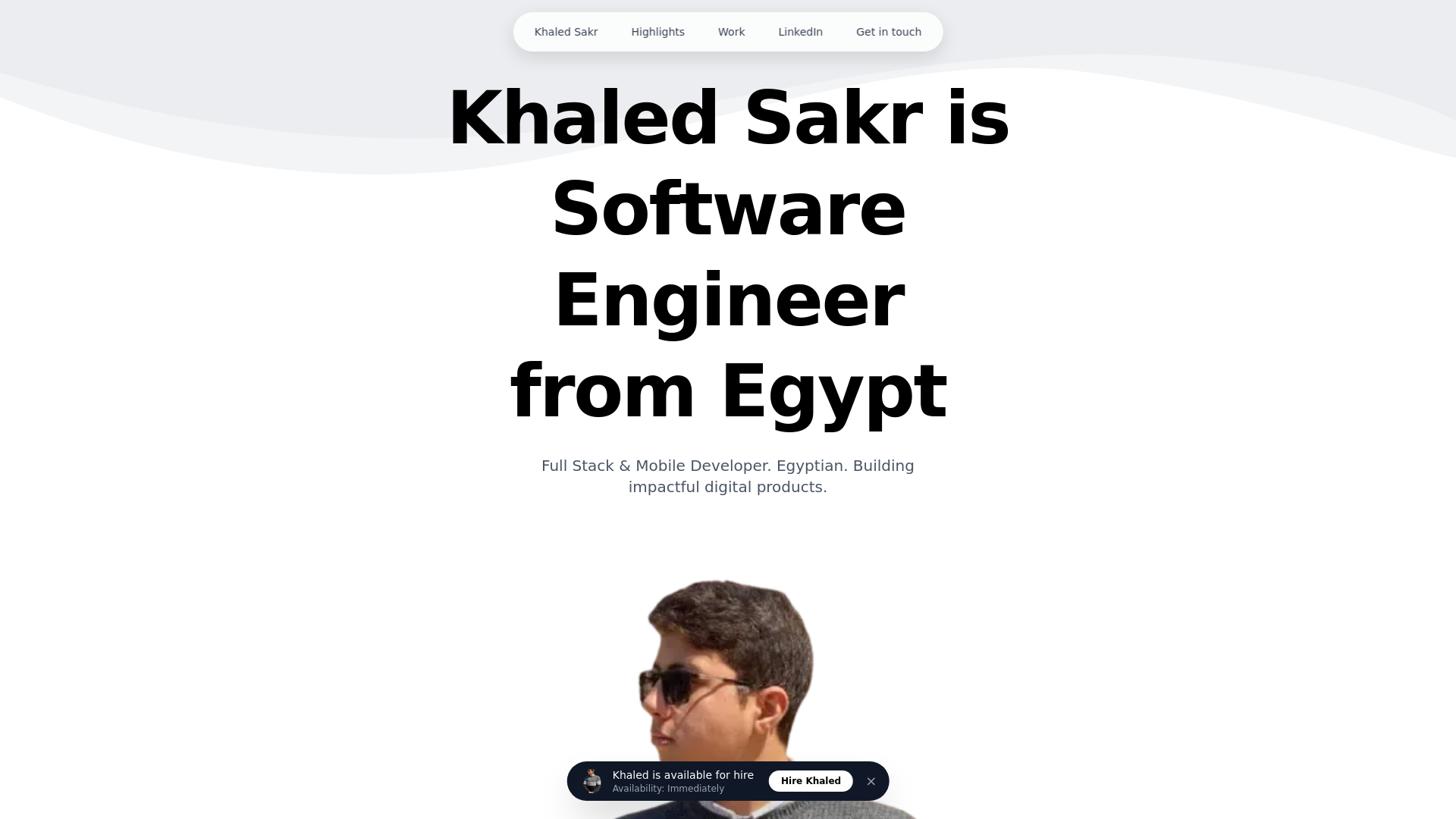 website screenshot of https://khaledsakr.me/