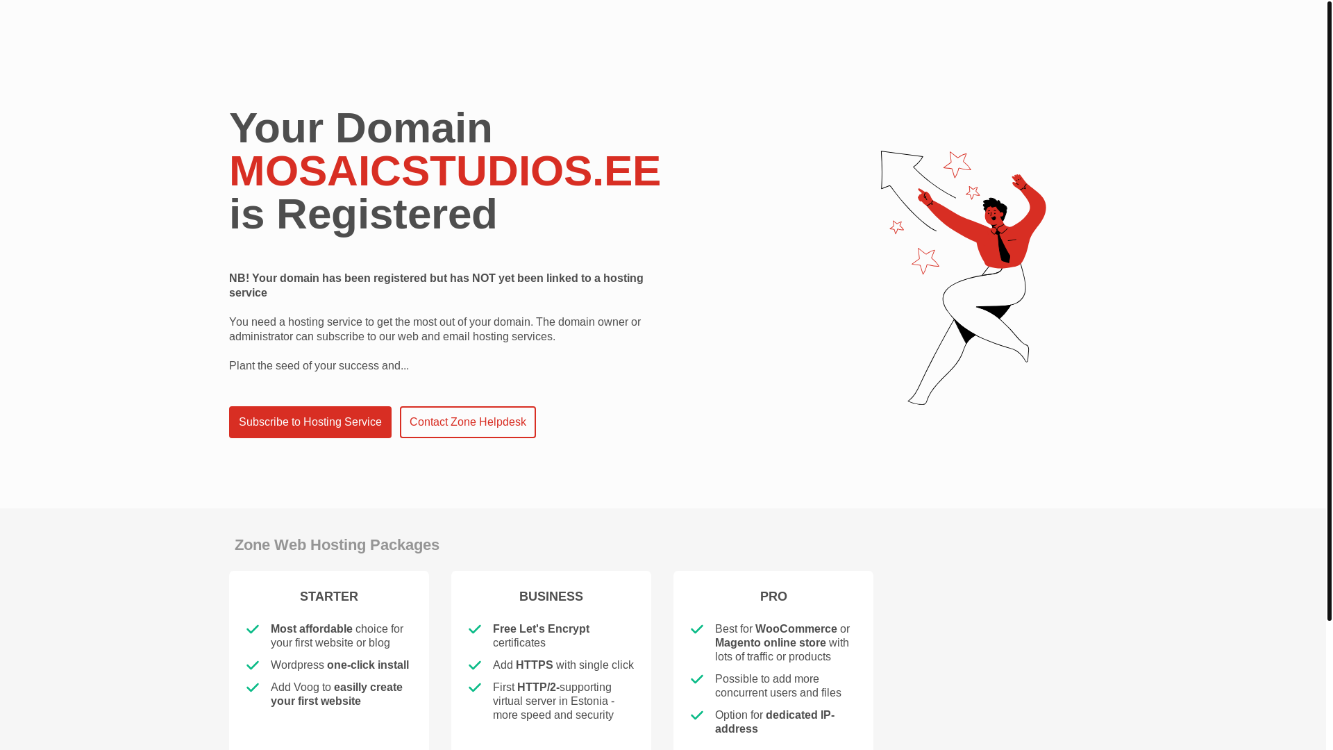 website screenshot of https://mosaicstudios.ee/