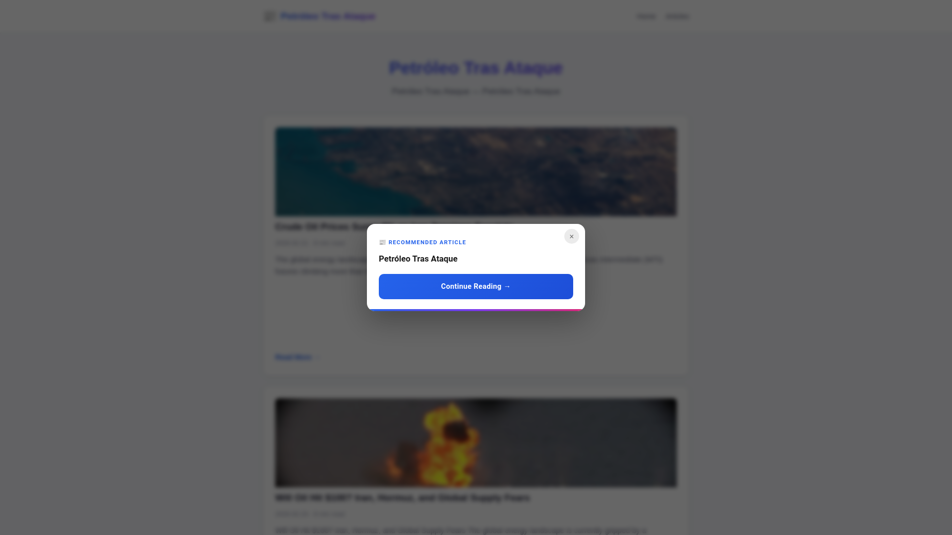 website screenshot of https://petroleo-tras-ataque.pages.dev/