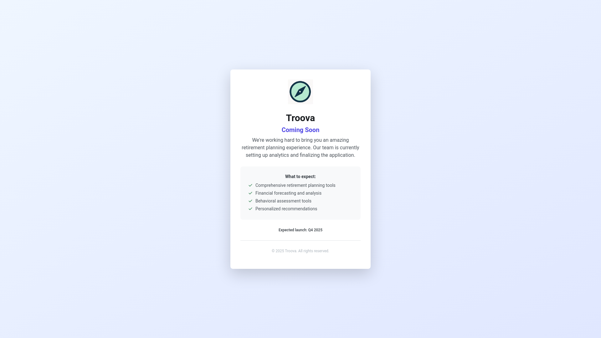 website screenshot of https://troova.pages.dev/