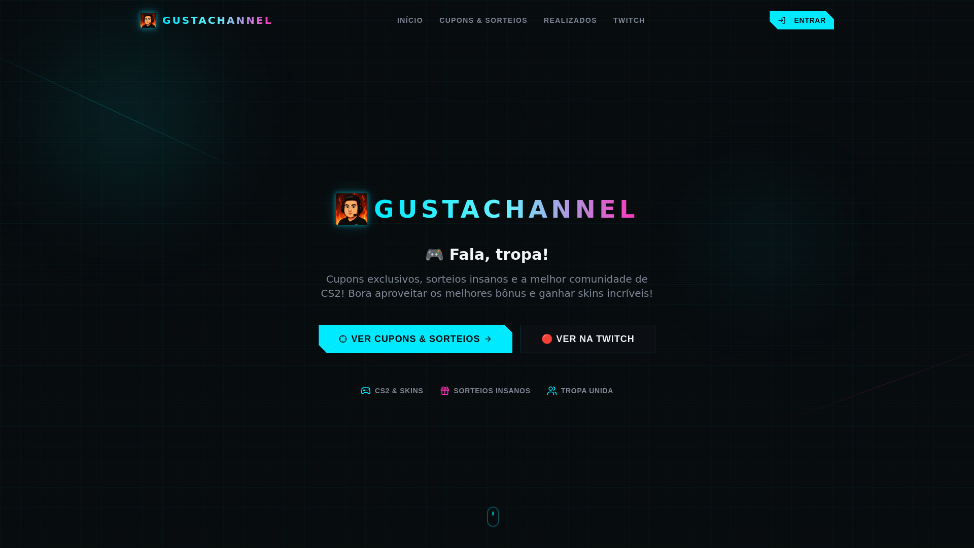 website screenshot of https://sorteiodogusta.com