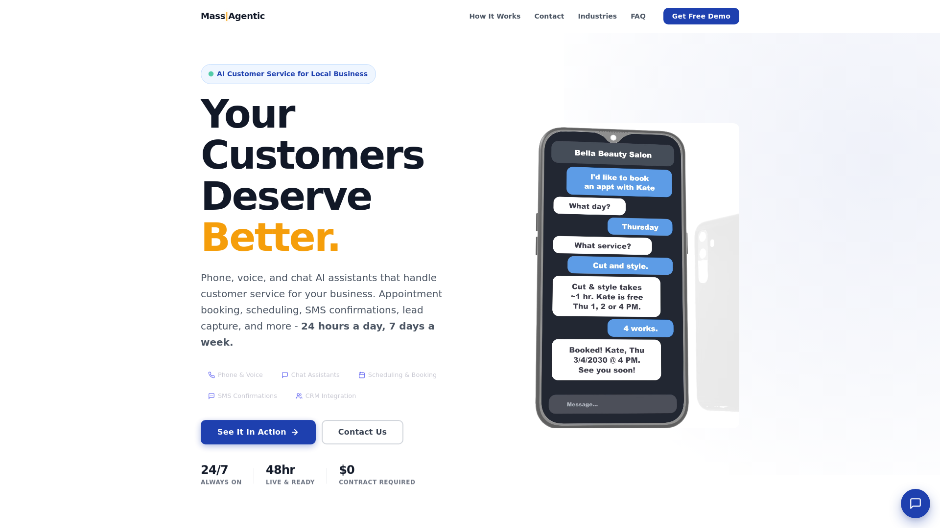 website screenshot of https://massagentic.net