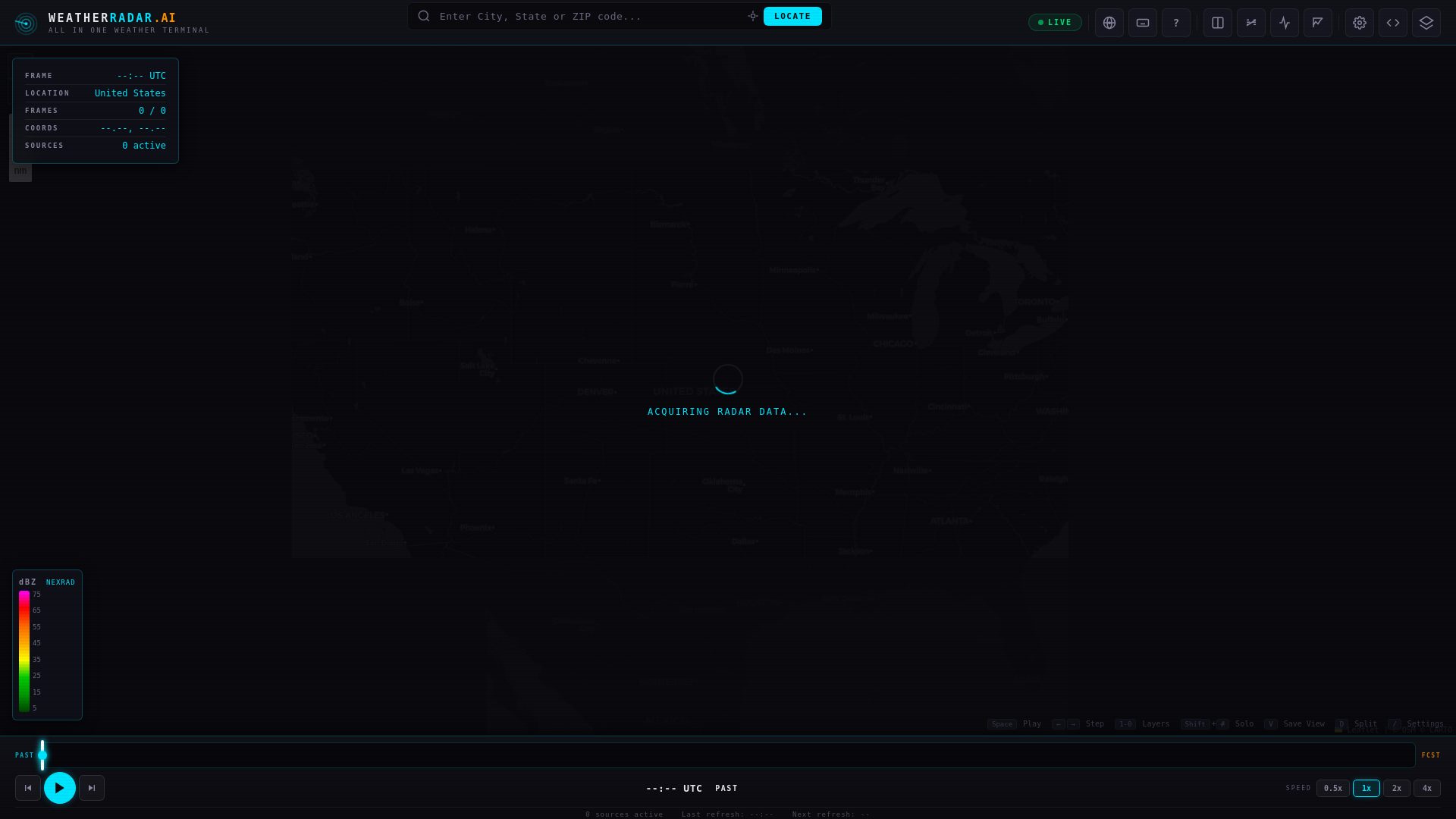website screenshot of https://weatherradar.ai/