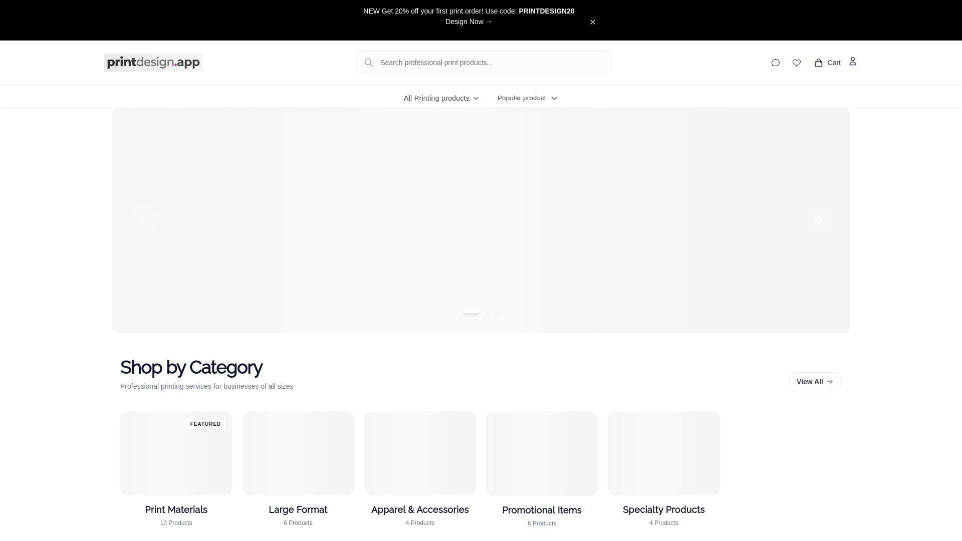 website screenshot of https://printdesign.app
