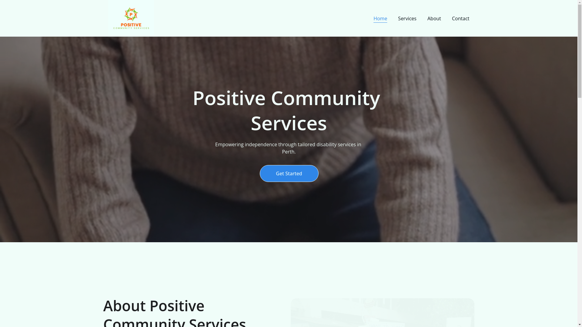 website screenshot of https://positivecommunityservices.com.au/