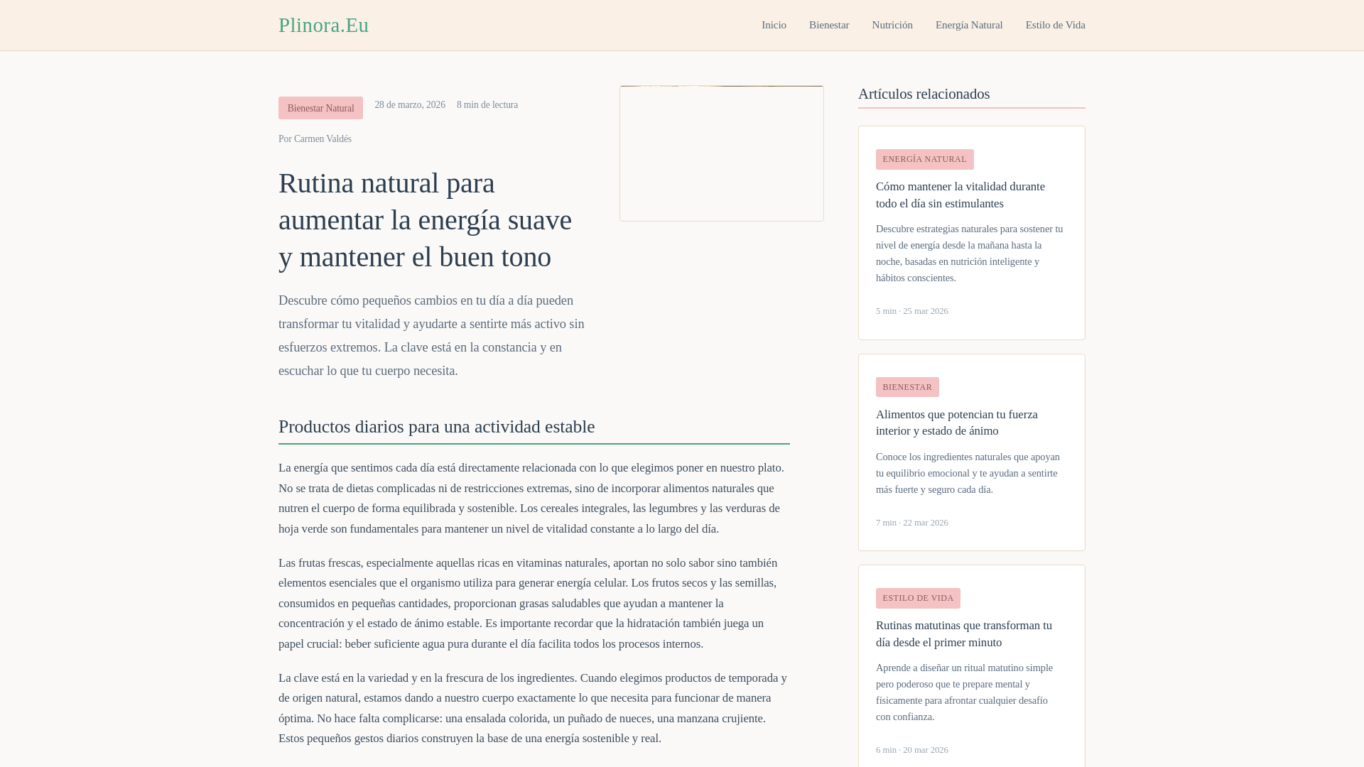 website screenshot of https://plinora.eu/