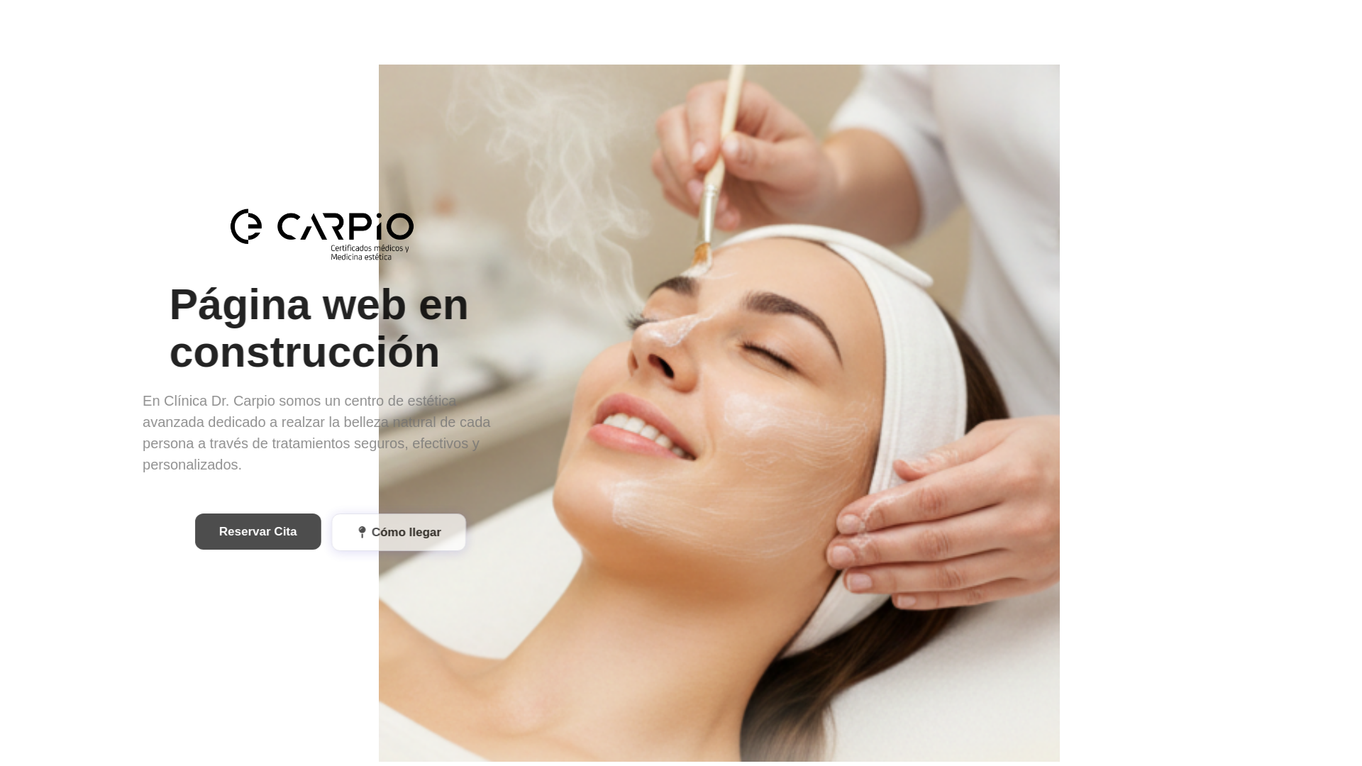 website screenshot of https://clinicascarpio.es/