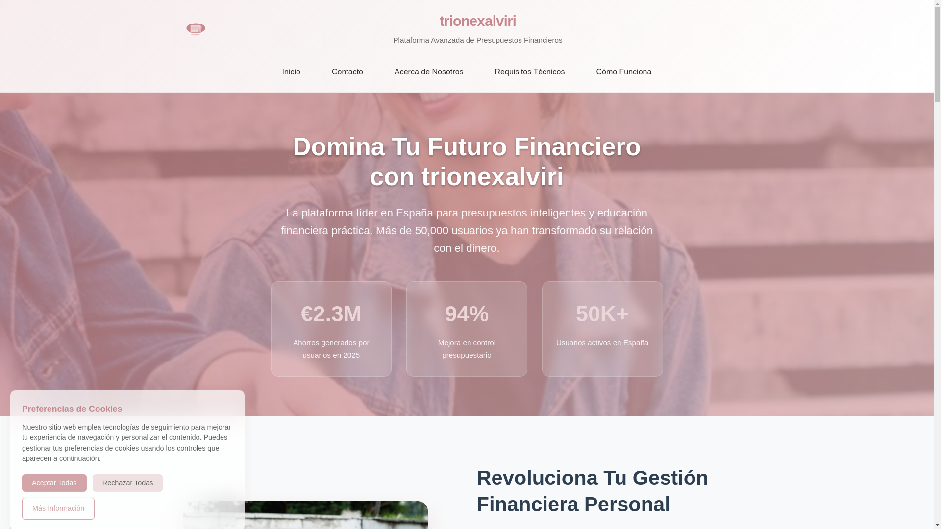 website screenshot of https://trionexalviri.com/