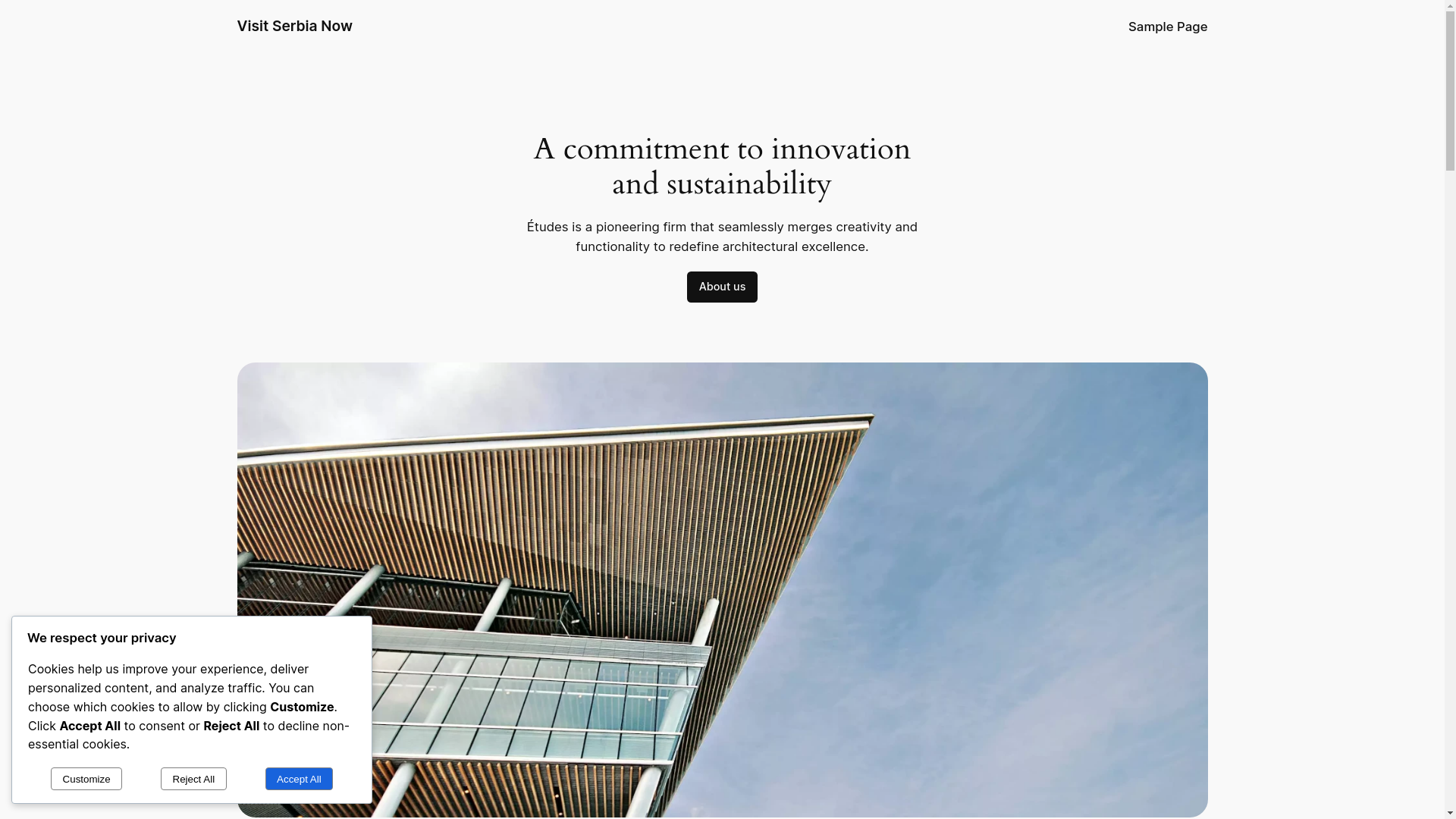 website screenshot of https://visitserbianow.com/