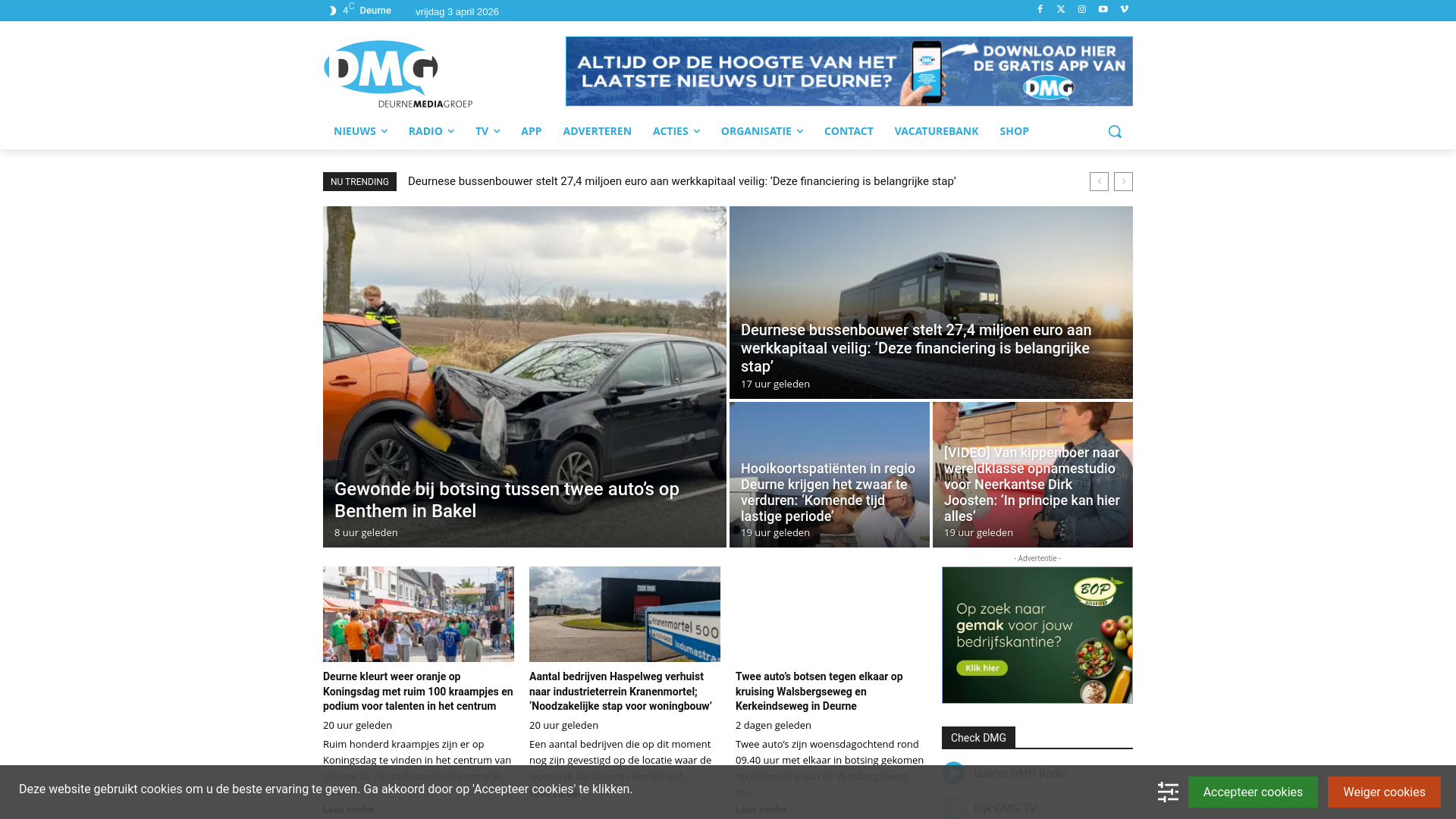 website screenshot of https://dmgdeurne.nl