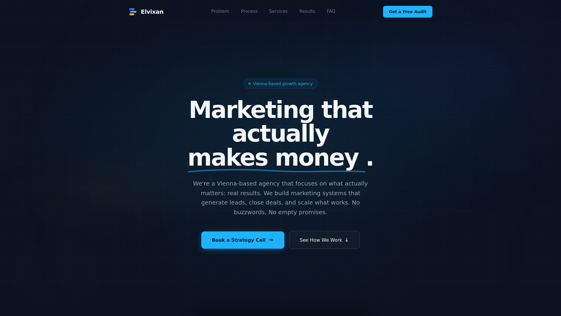 website screenshot of https://elvixan-landing.pages.dev/