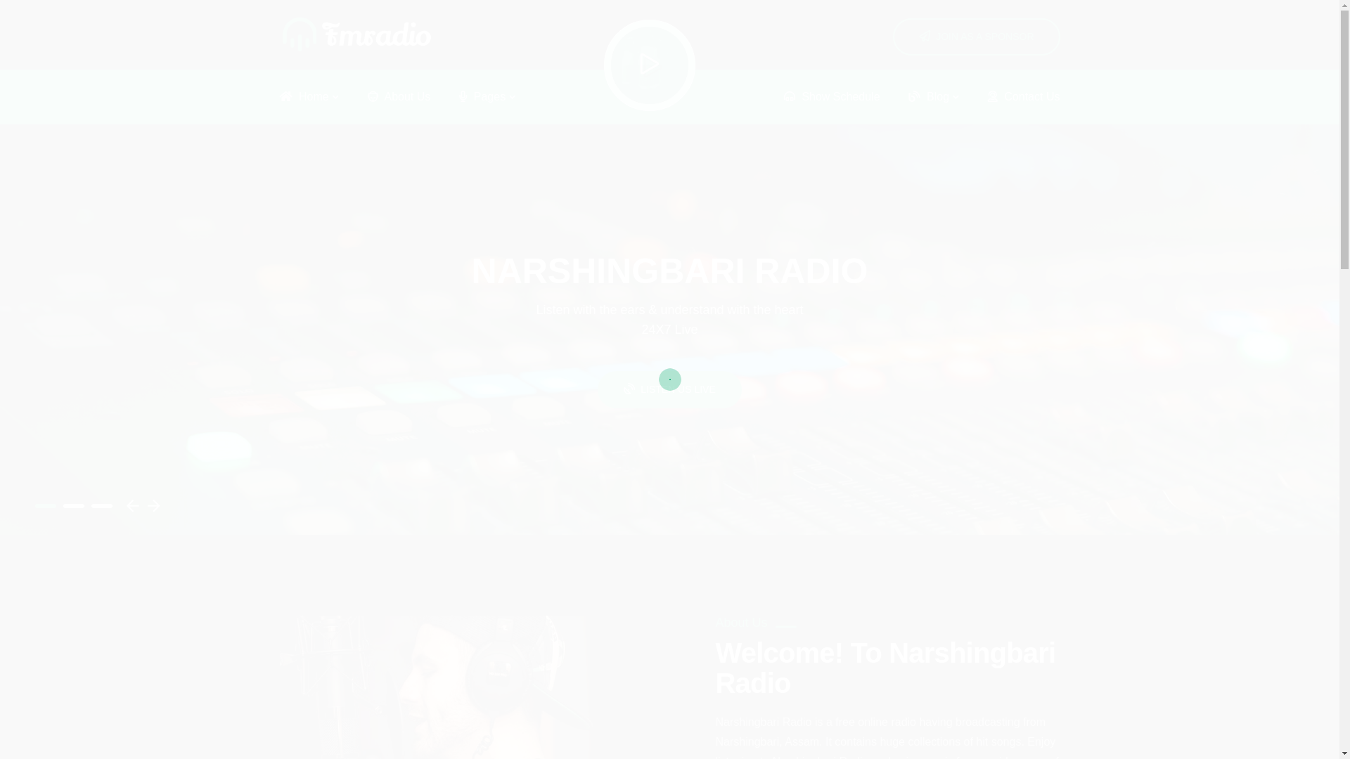 website screenshot of https://narshingbariradio.pages.dev/