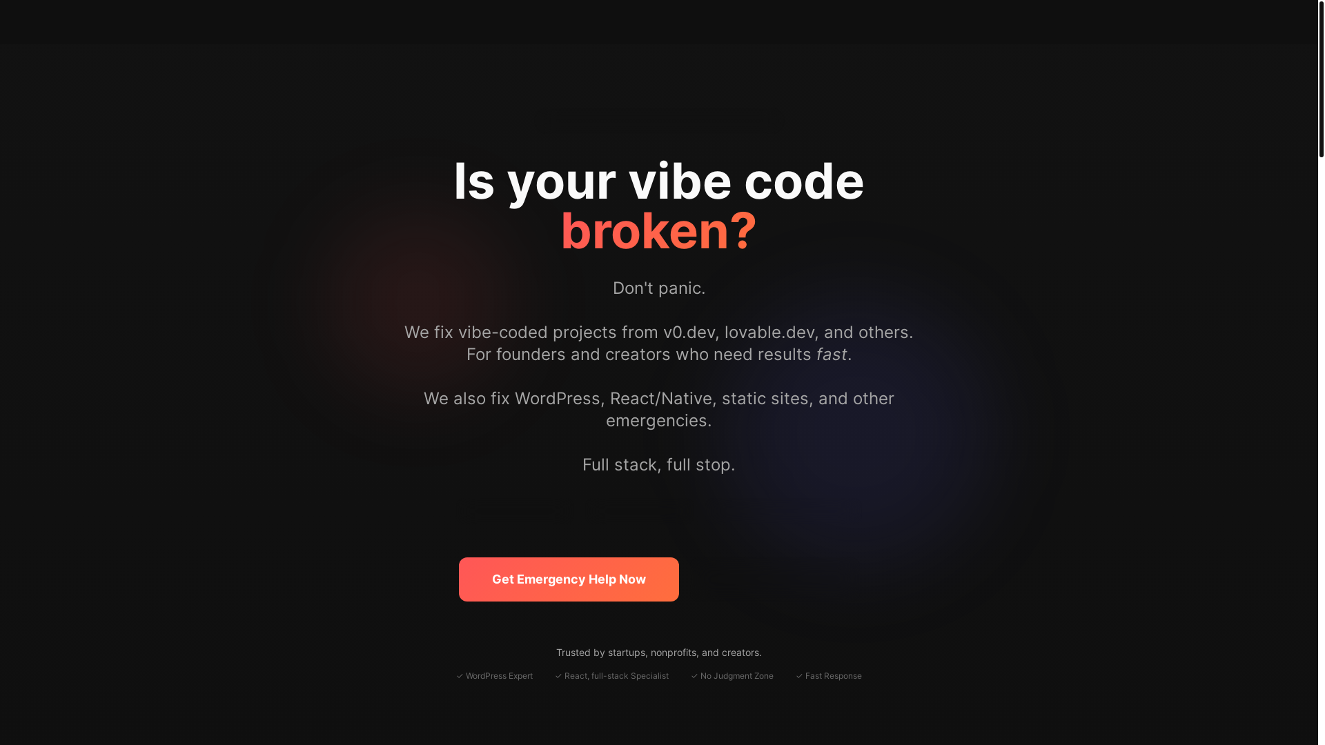 website screenshot of https://calm-code-rescue.pages.dev/