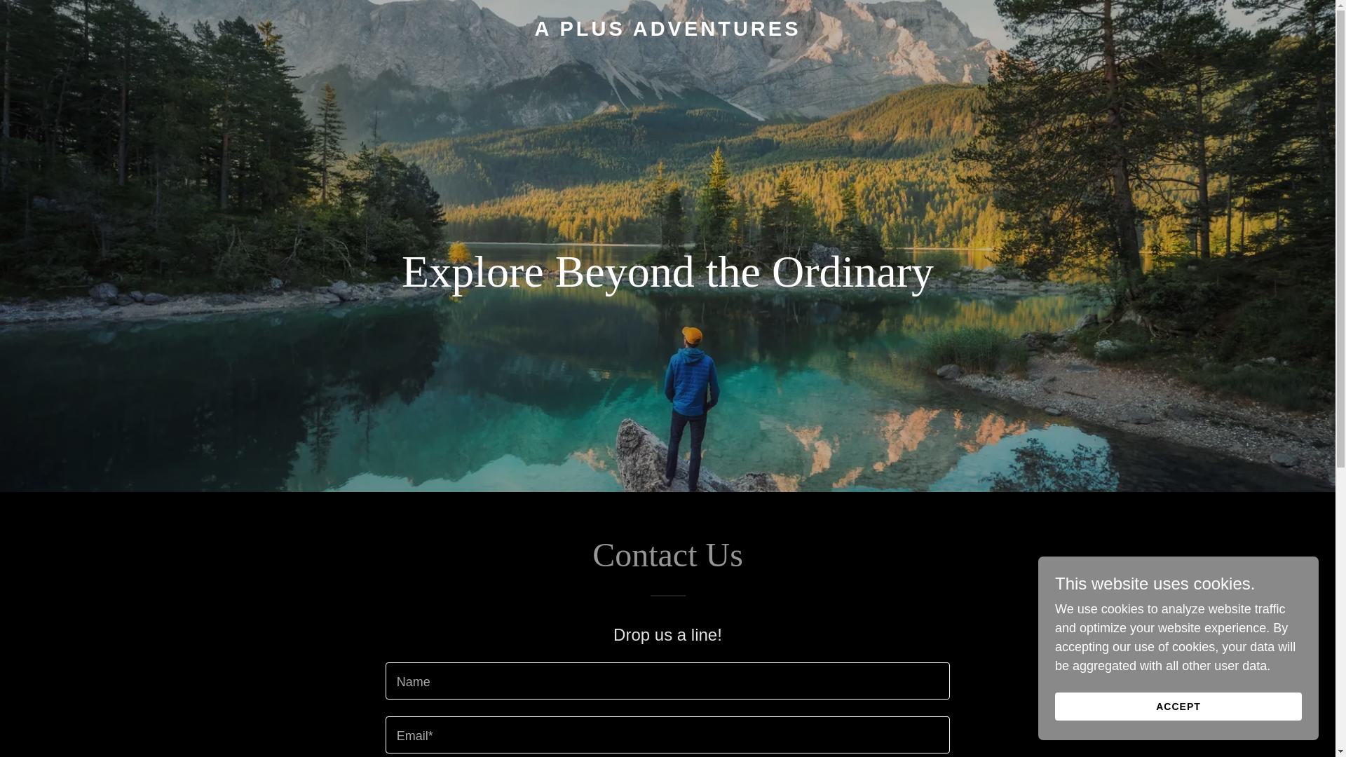 website screenshot of https://travelwithaplusadventures.com/