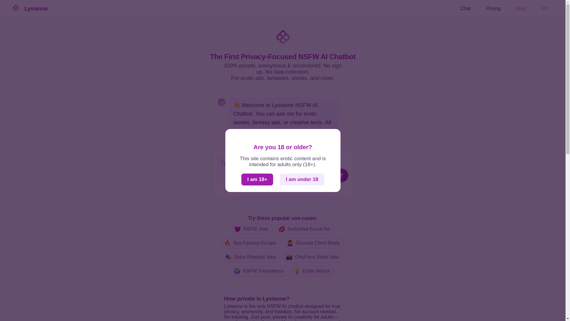 website screenshot of https://lysianne-frontend-v2.pages.dev/