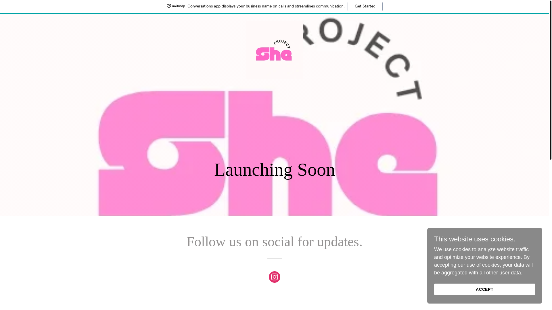 website screenshot of https://projectsheofficial.com.au/