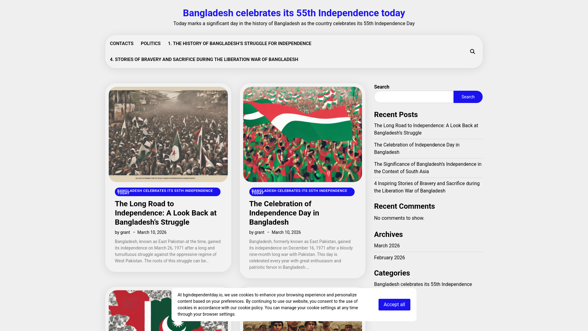 website screenshot of https://bgindependentday.io/