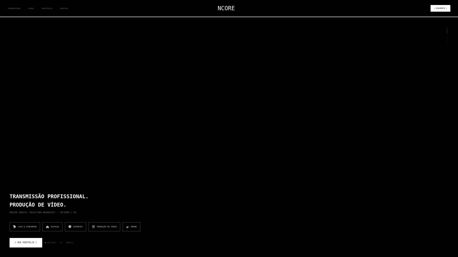 website screenshot of https://ncorestudio.com/