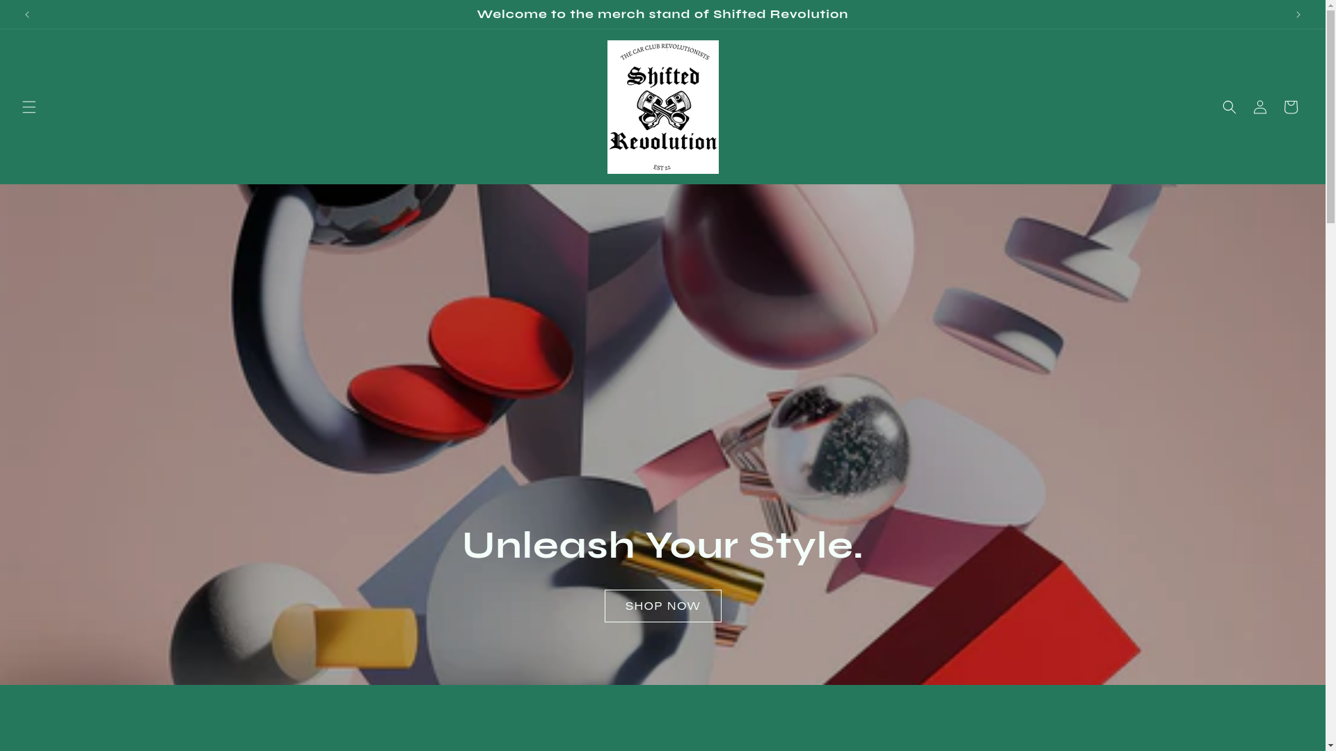 website screenshot of https://shiftedrevolution.com/