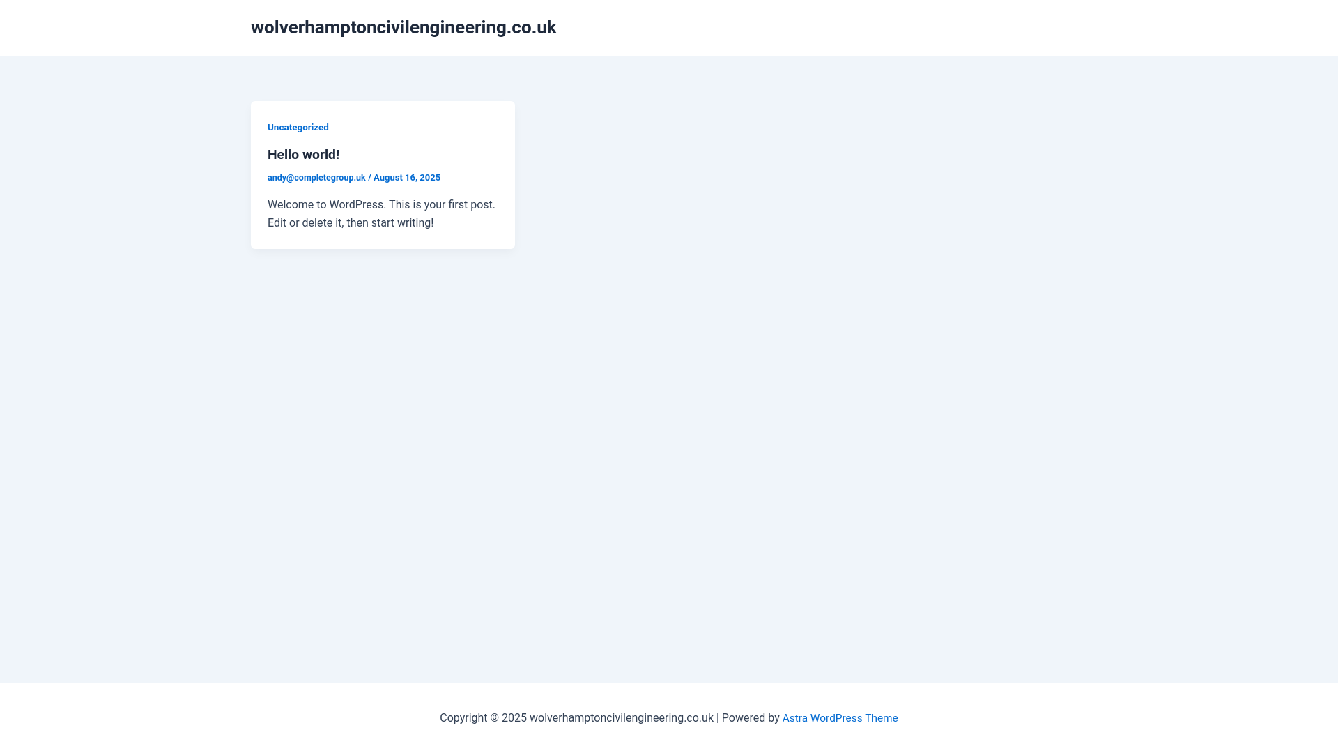 website screenshot of https://wolverhamptoncivilengineering.co.uk/