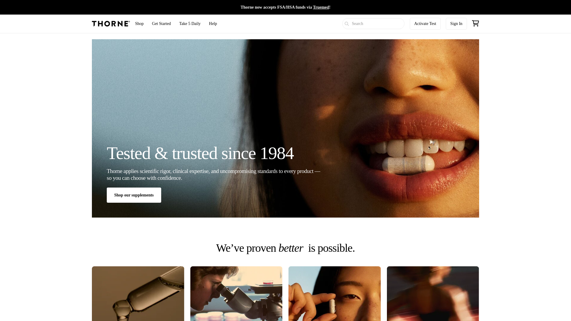 website screenshot of https://thorne.com.br