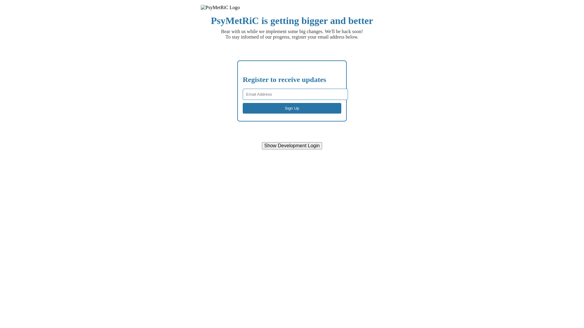 website screenshot of https://psymetric.app/