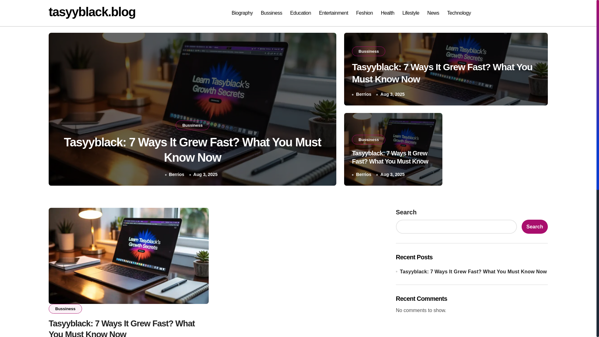 website screenshot of https://tasyyblack.blog/