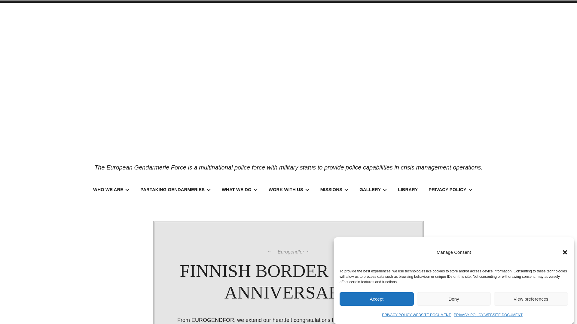 website screenshot of https://eurogendfor.org/2026/03/23/finnish-border-guard-anniversary/
