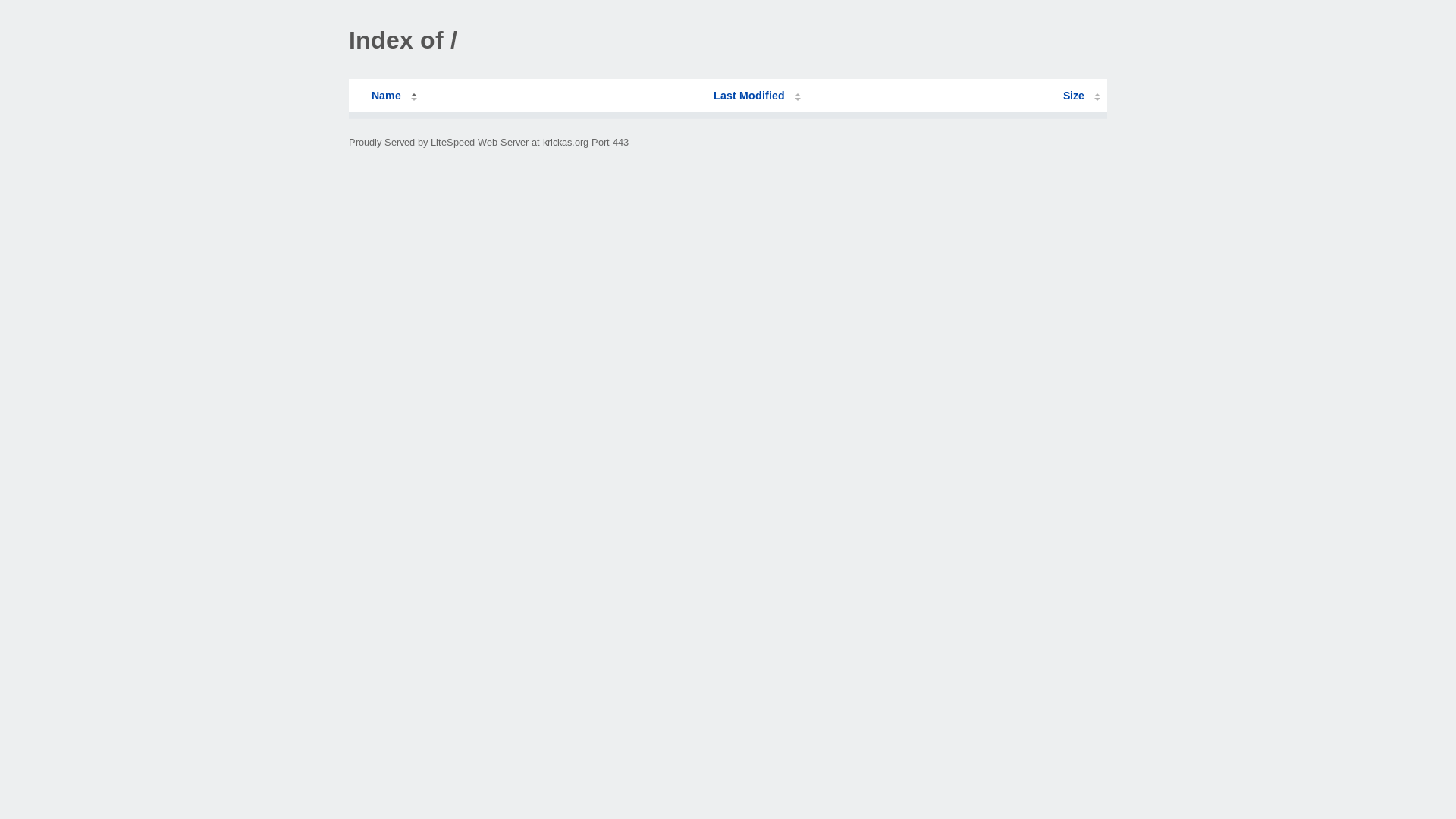 website screenshot of https://krickas.org/