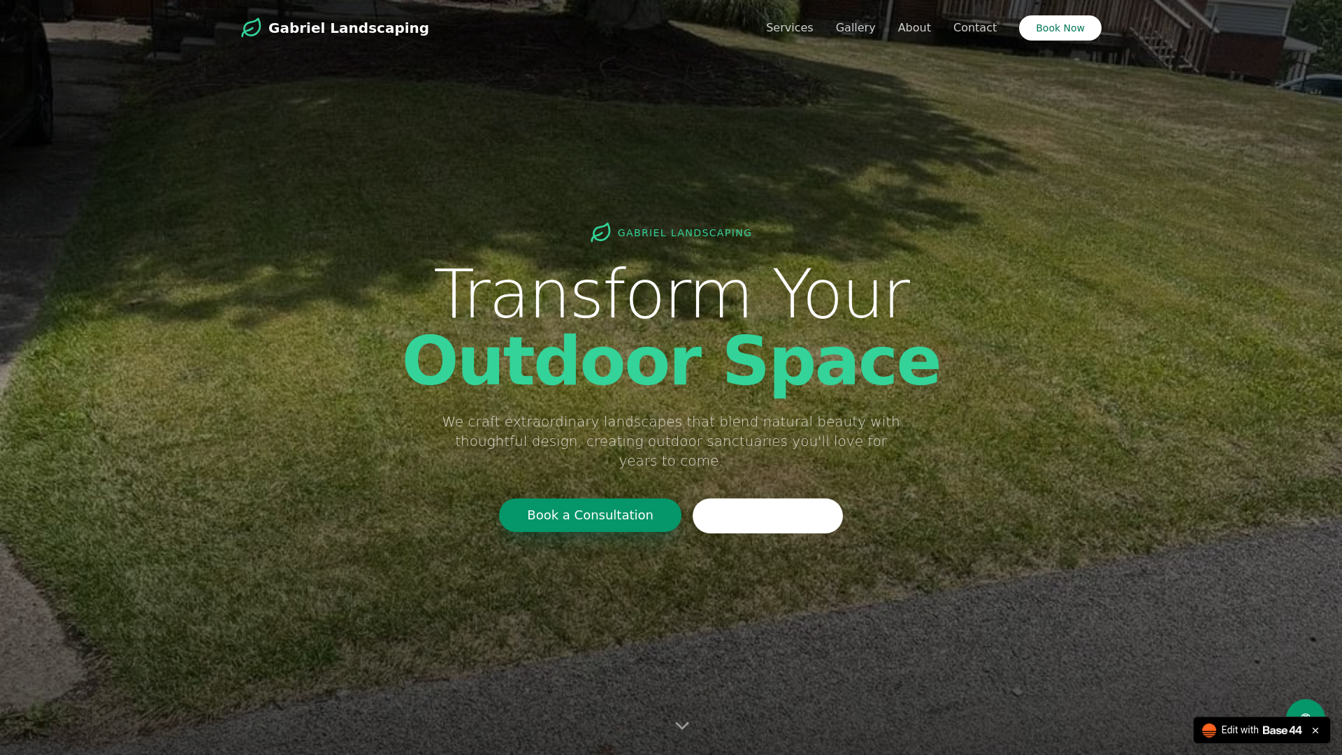 website screenshot of https://gabriellandscaping412.com/
