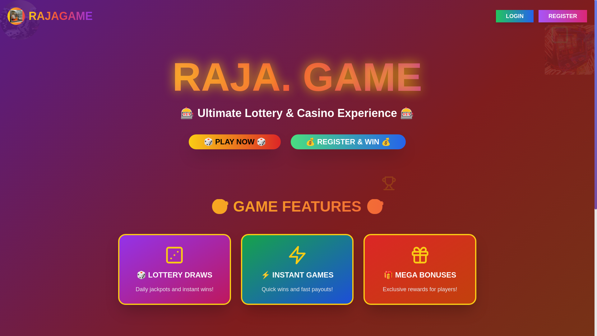 website screenshot of https://rajagamelog.in/