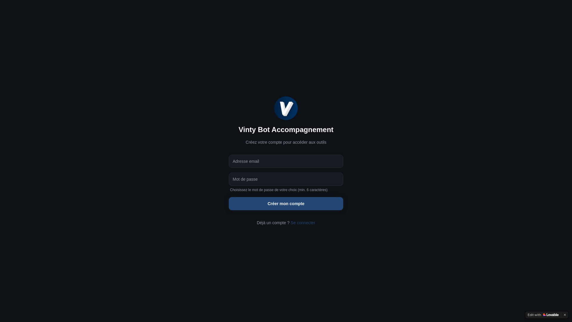 website screenshot of https://accompagnementvinty.fr/
