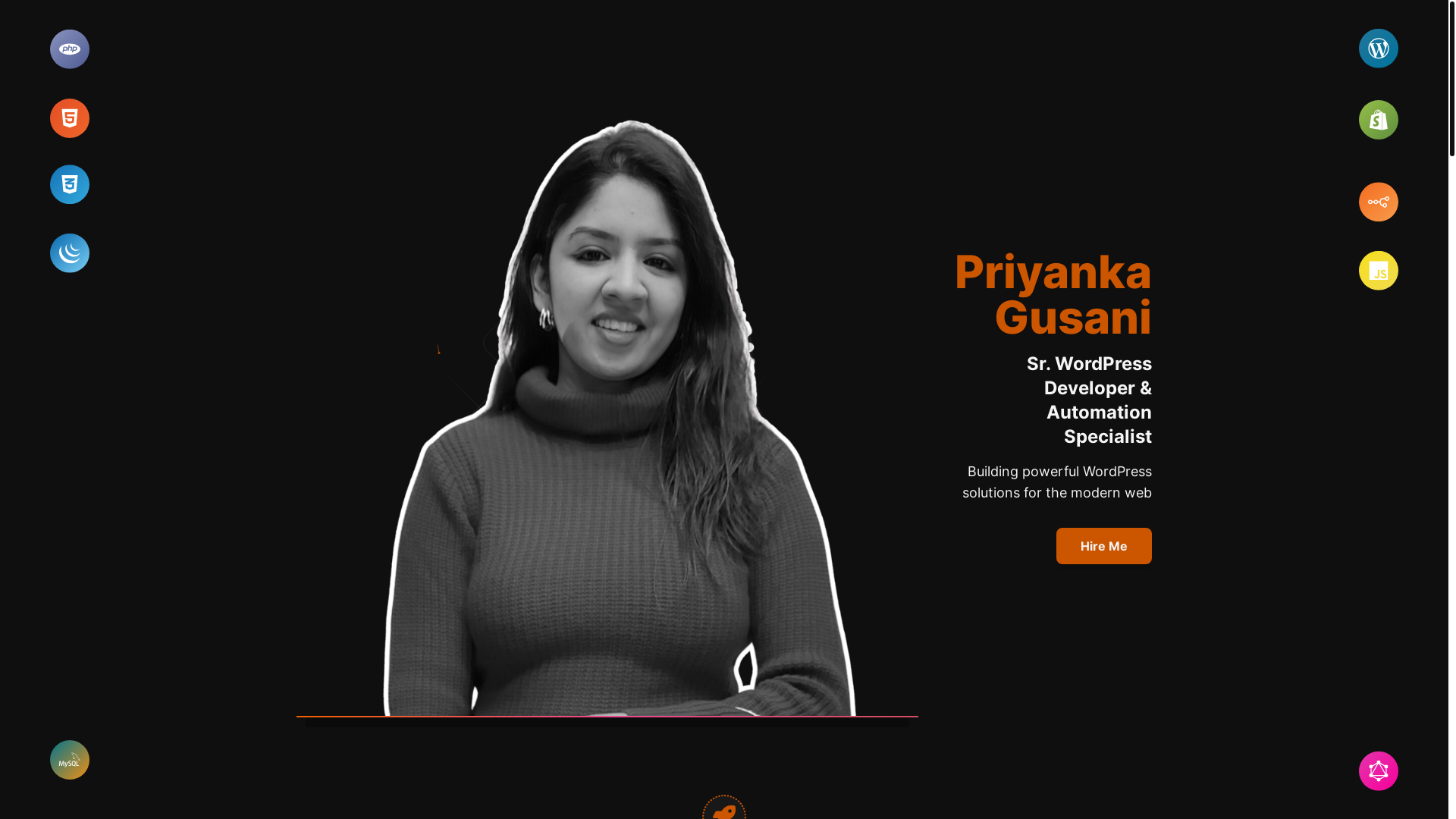 website screenshot of https://priyankagusani.com/