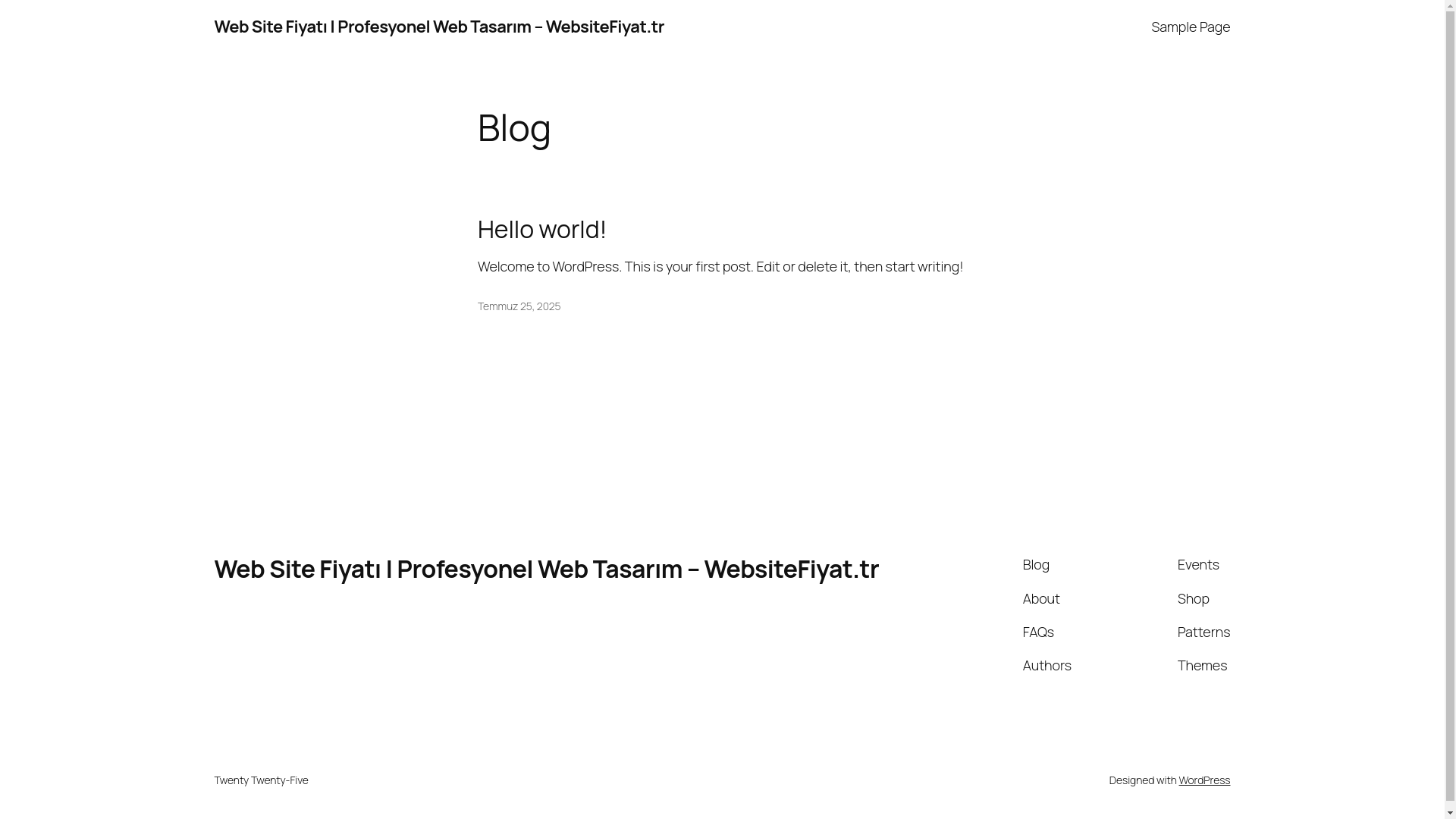 website screenshot of https://websitefiyat.tr/