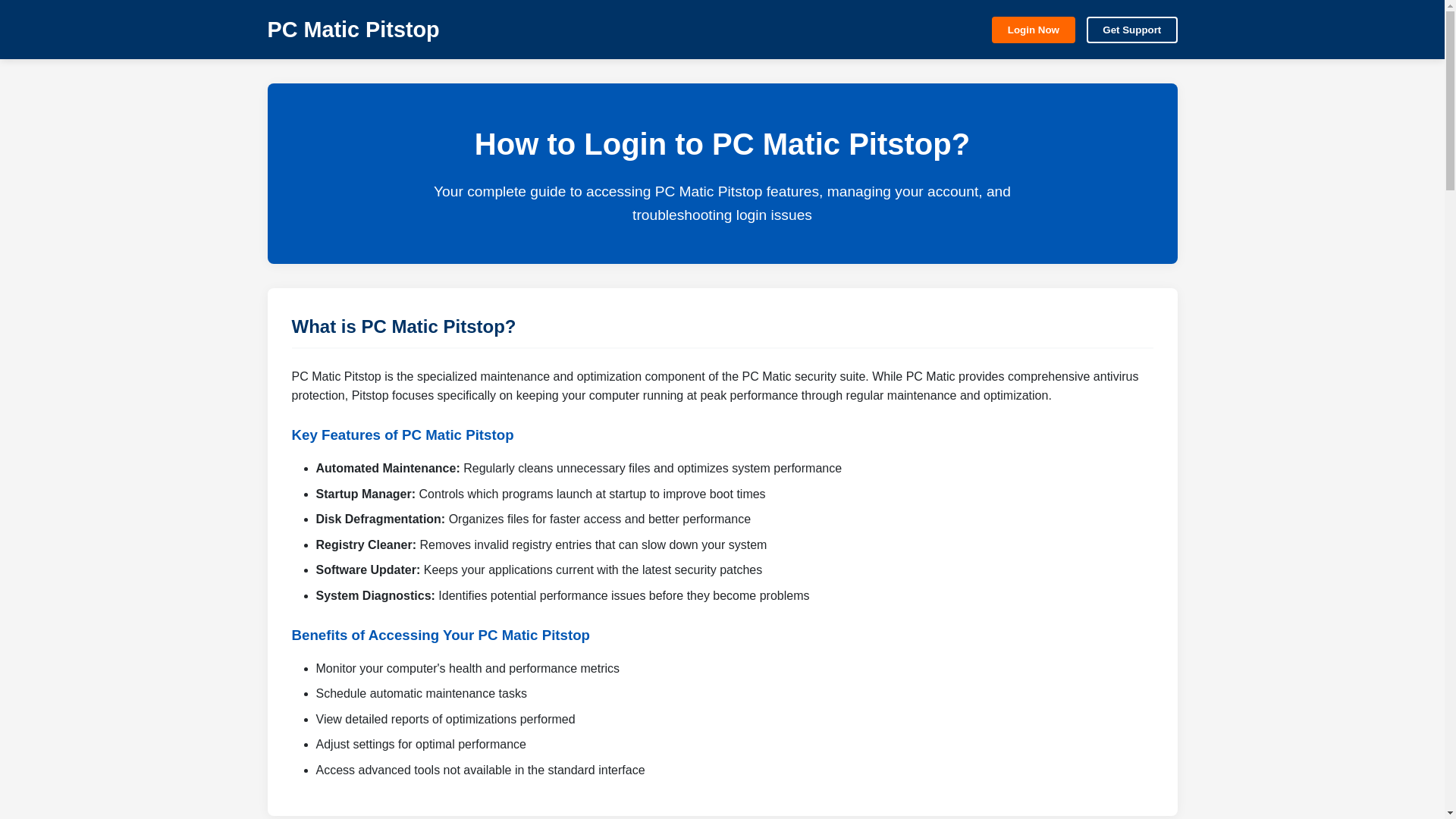website screenshot of https://pc-matic-pitstop.pages.dev/