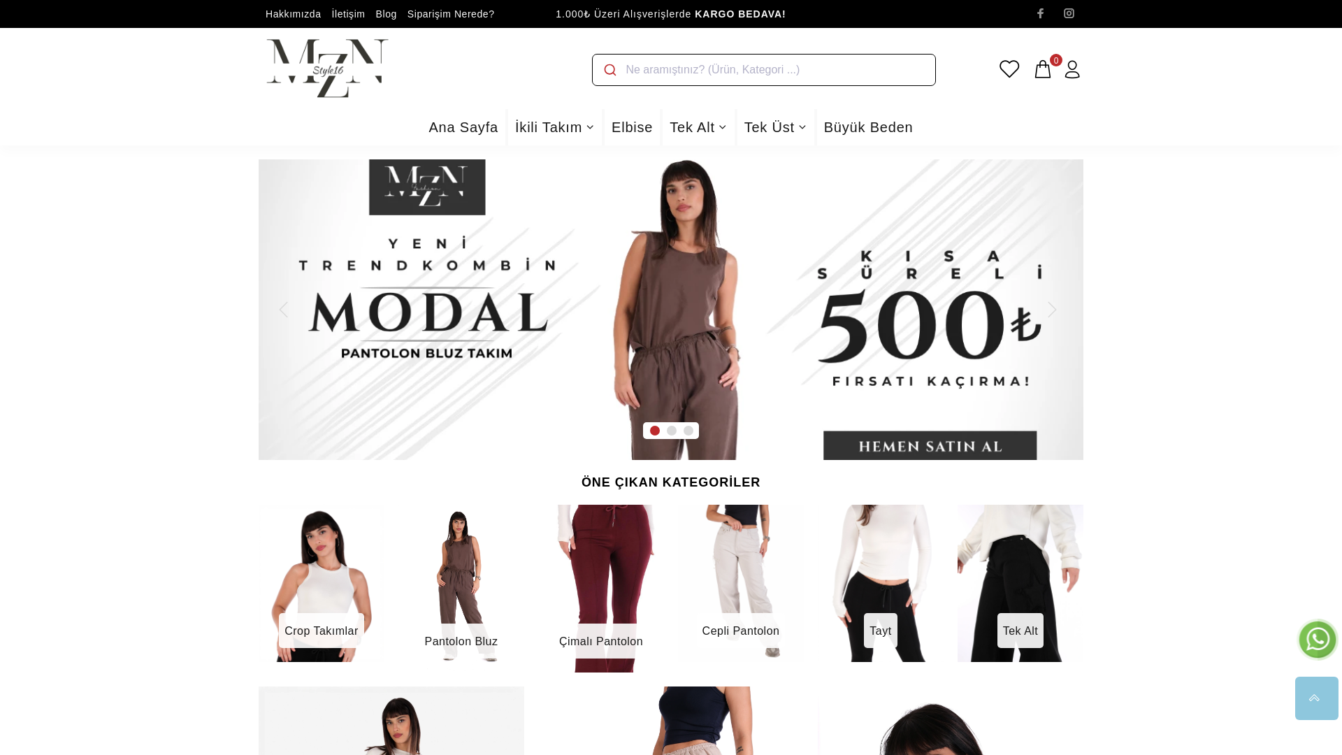 website screenshot of https://mznstyle16.com/