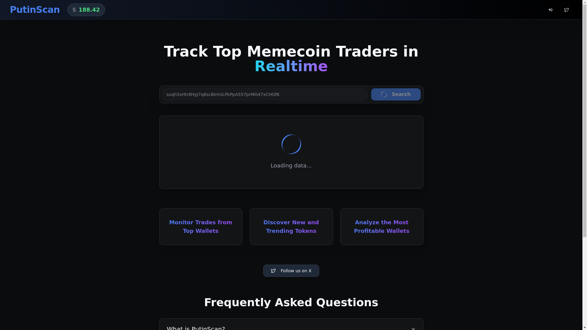 website screenshot of https://putinscan.fun/