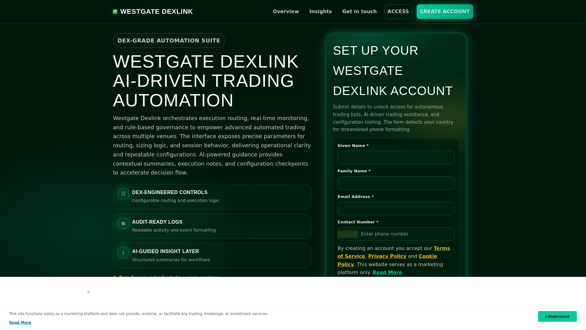 website screenshot of https://westgate-dexlink-shop.pages.dev/