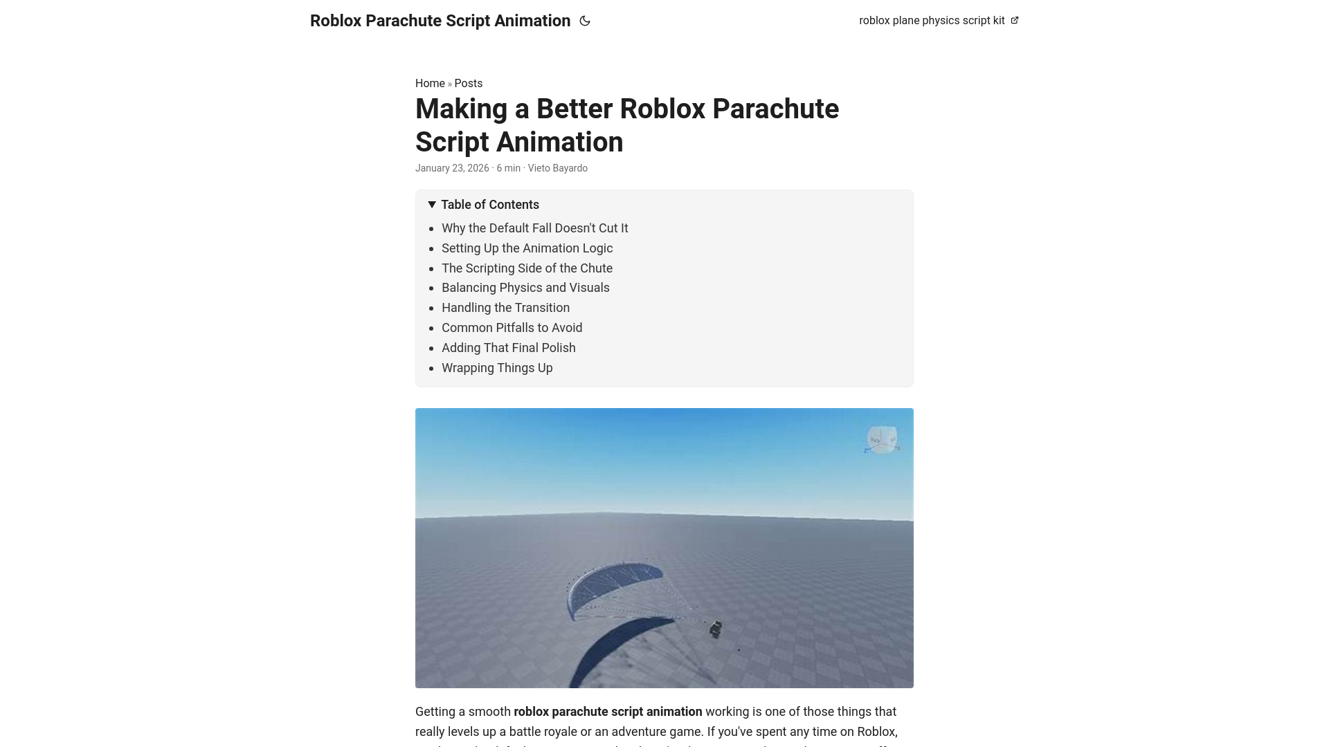 website screenshot of https://roblox-parachute-script-animation.pages.dev/