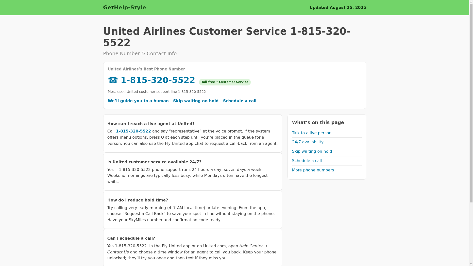 website screenshot of https://official-united-helpcentersite.pages.dev/