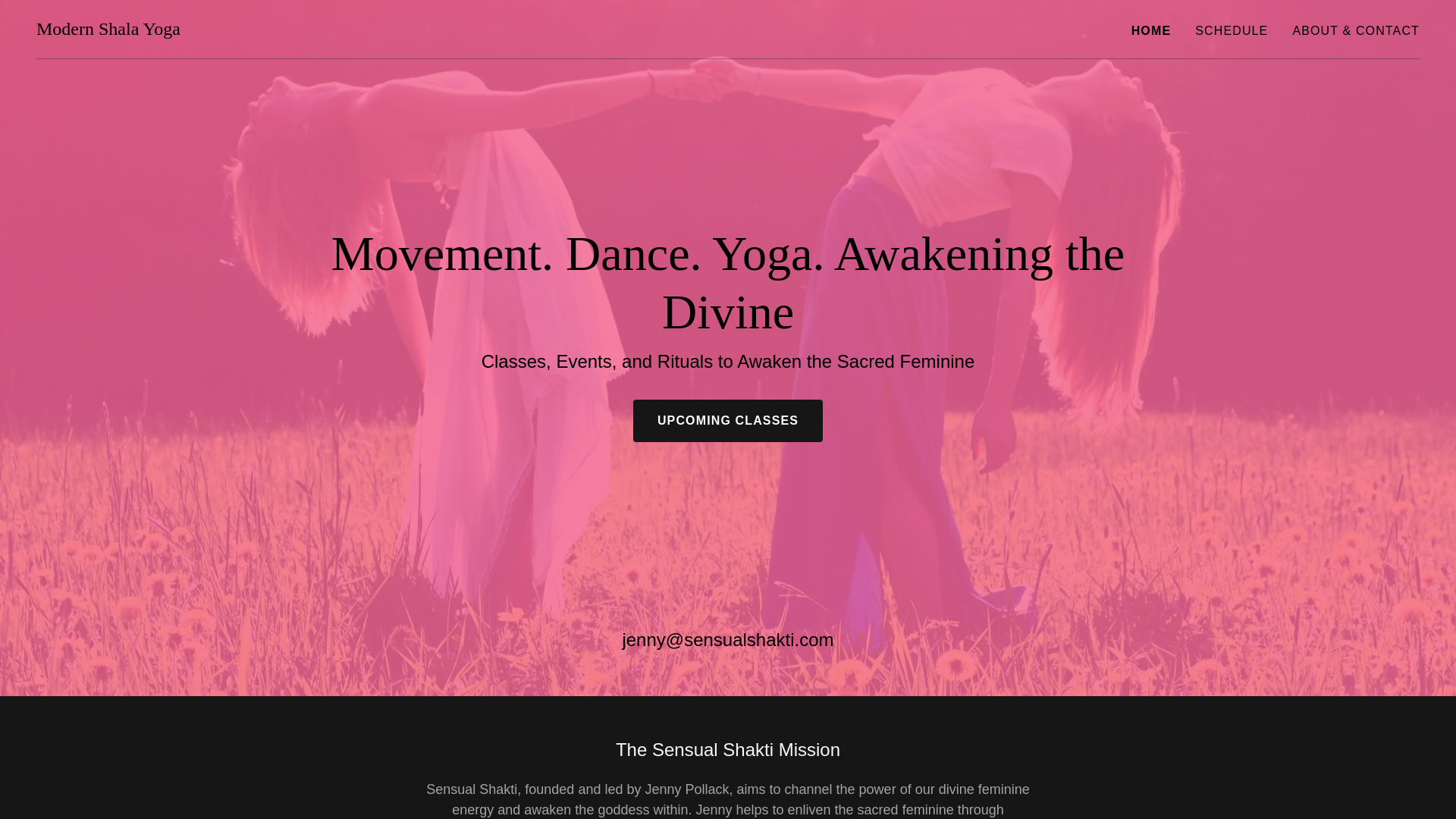 website screenshot of https://modern-shala.com/