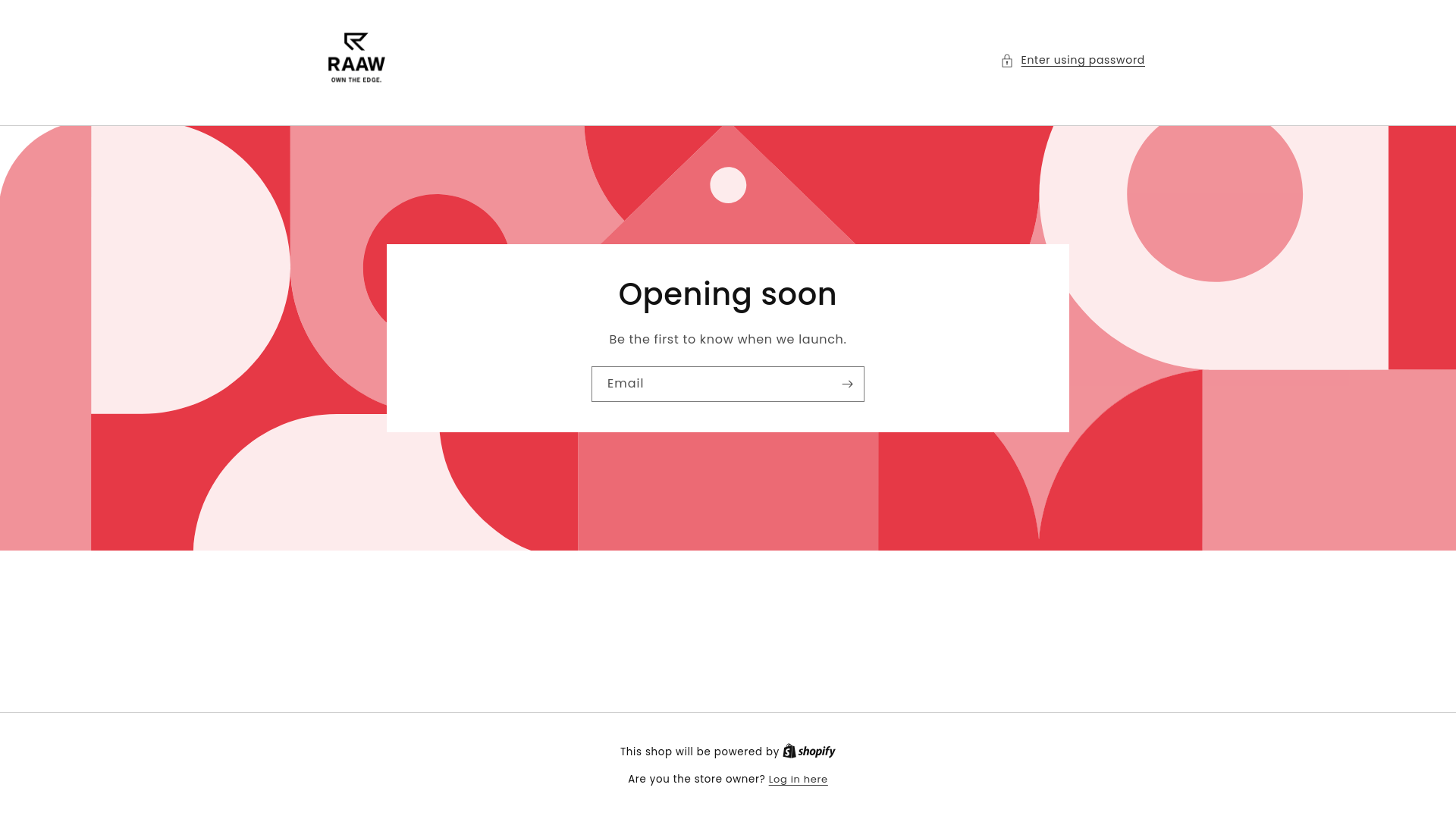 website screenshot of https://raawofficial.com/