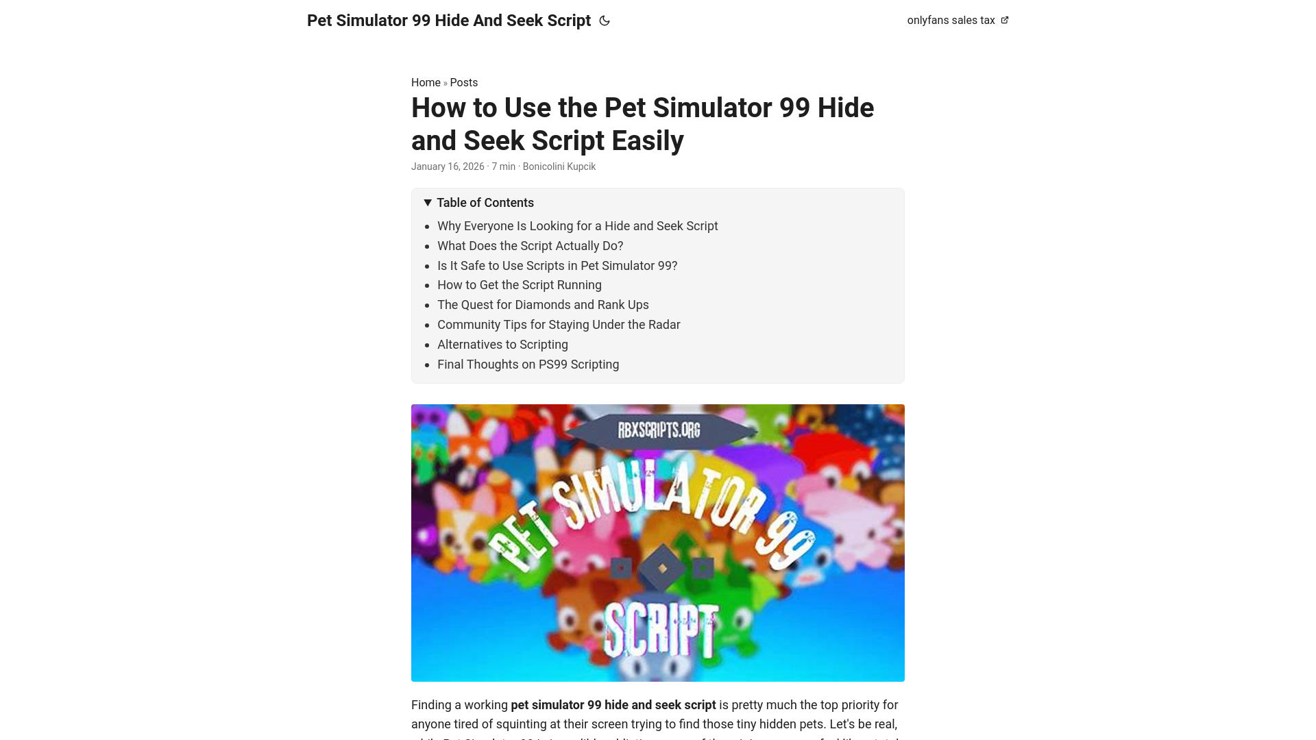 website screenshot of https://petsimulator99hideandseekscript.pages.dev/