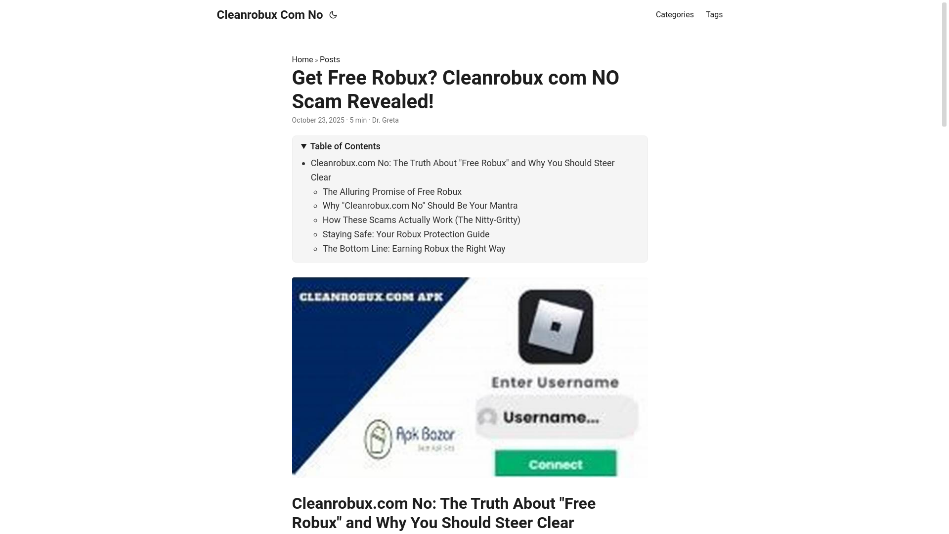 website screenshot of https://cleanrobux-com-no.pages.dev/